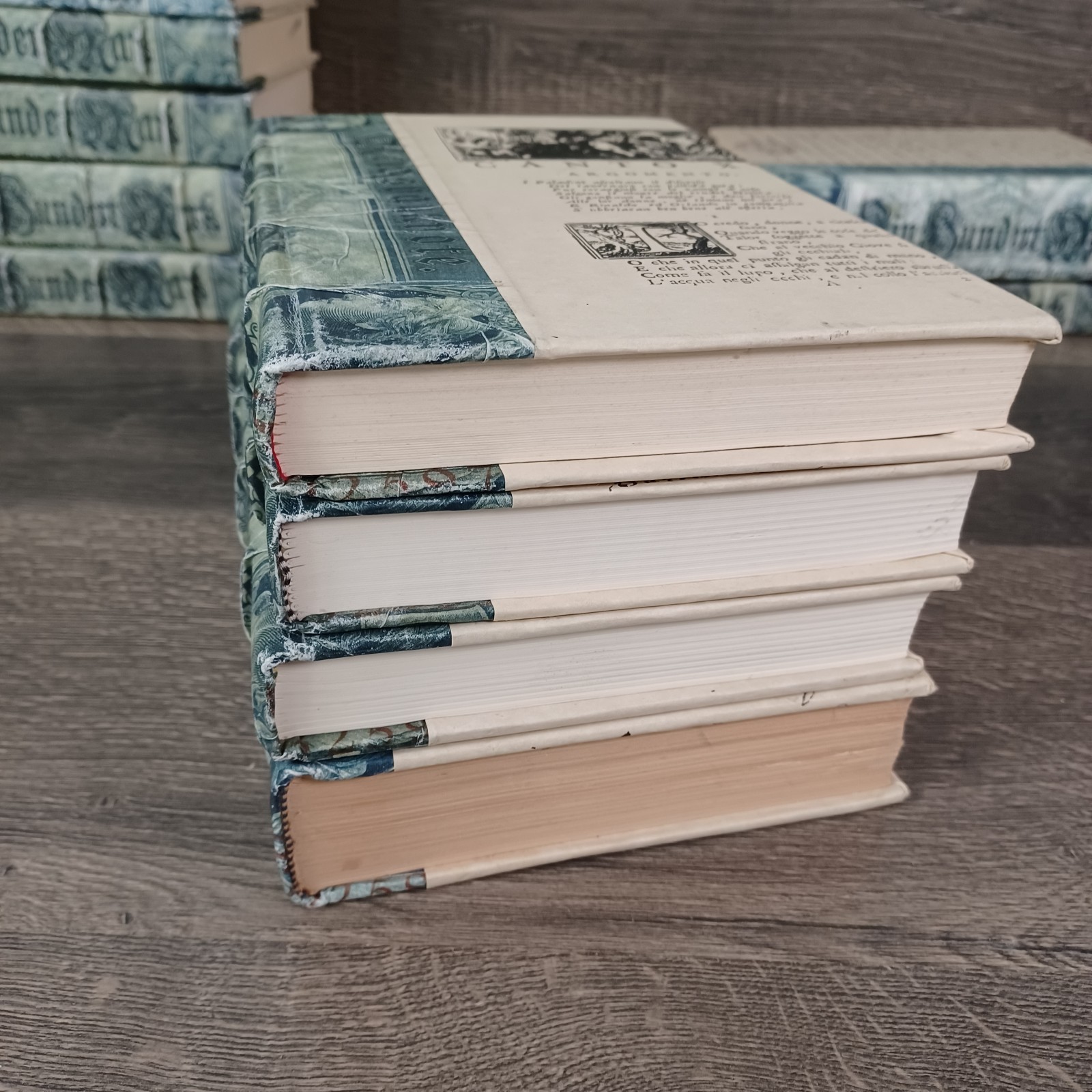 23 Custom Bound Decorative Hardcover Books Matching Library Display Set Unique