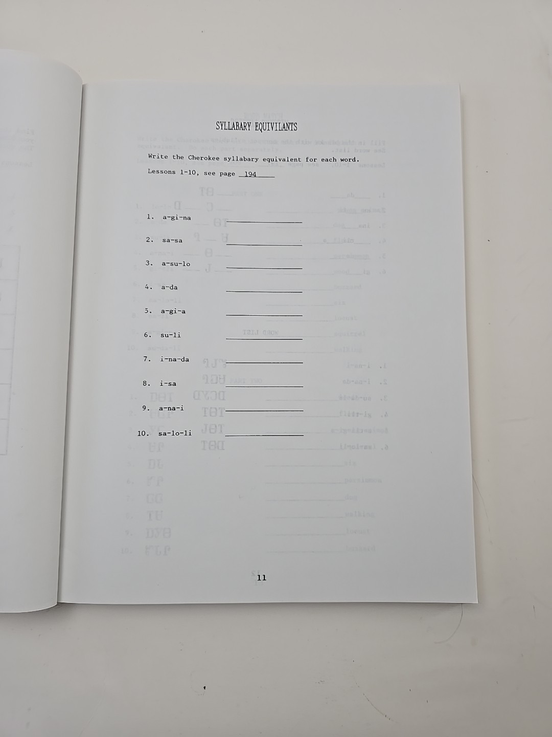 See-Say-Write Method of Teaching the Cherokee Language by The Cherokee Nation