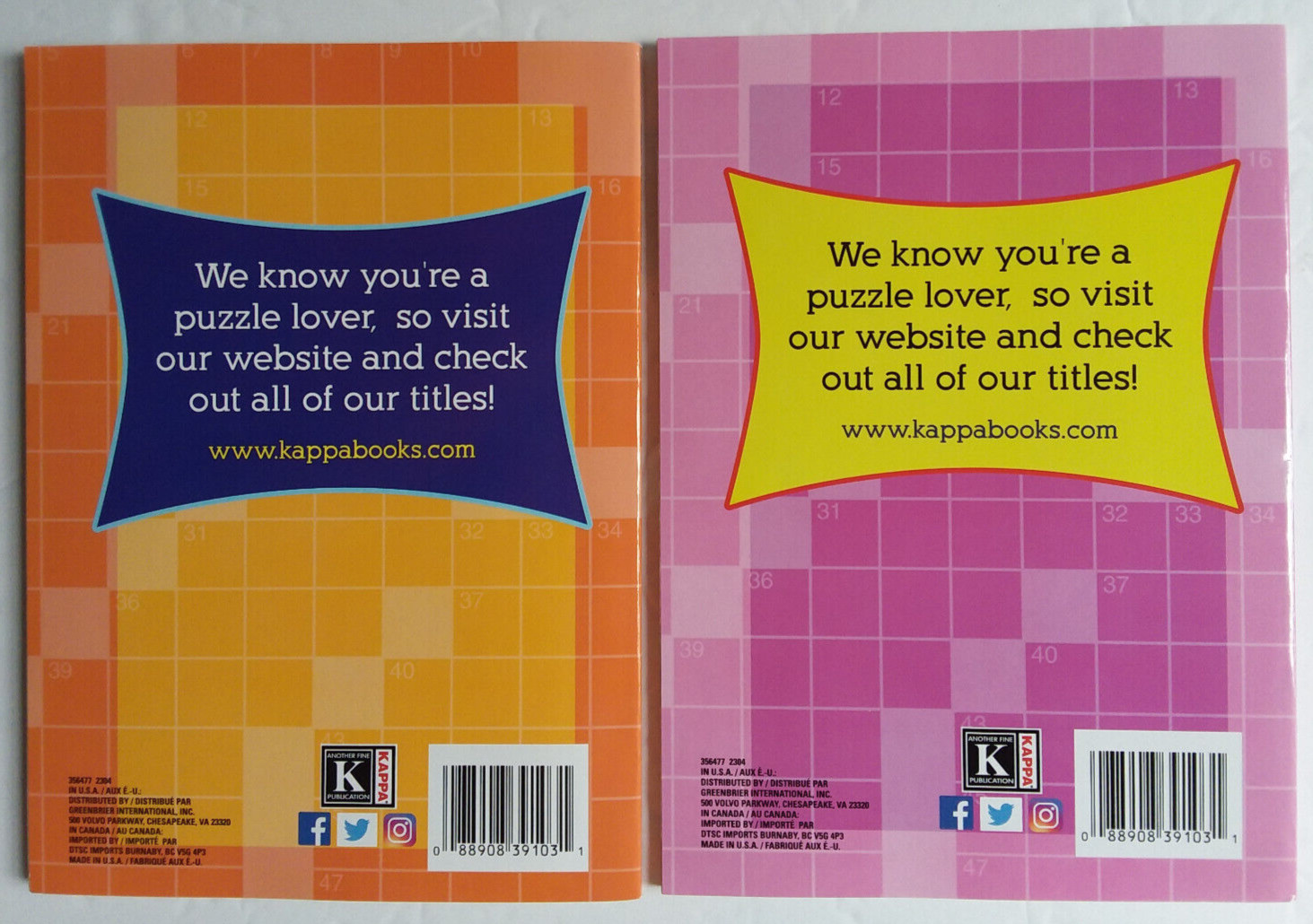 2 Great Big Crossword Books Vol 145 & 146 Large Print 2023 Kappa Missing Pages