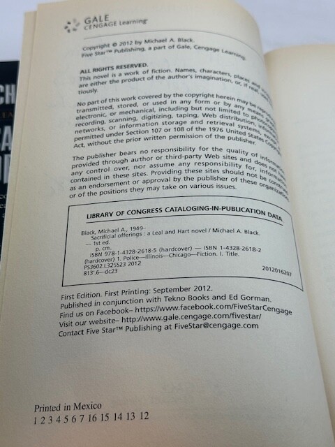 Sacrificial Offerings Signed by Michael A. Black