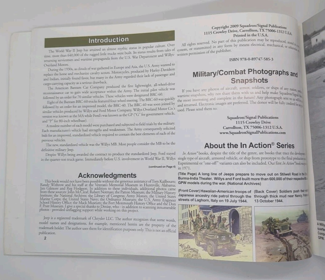 WWII Jeep by David Doyle (2009, Squadron/Signal Publications)
