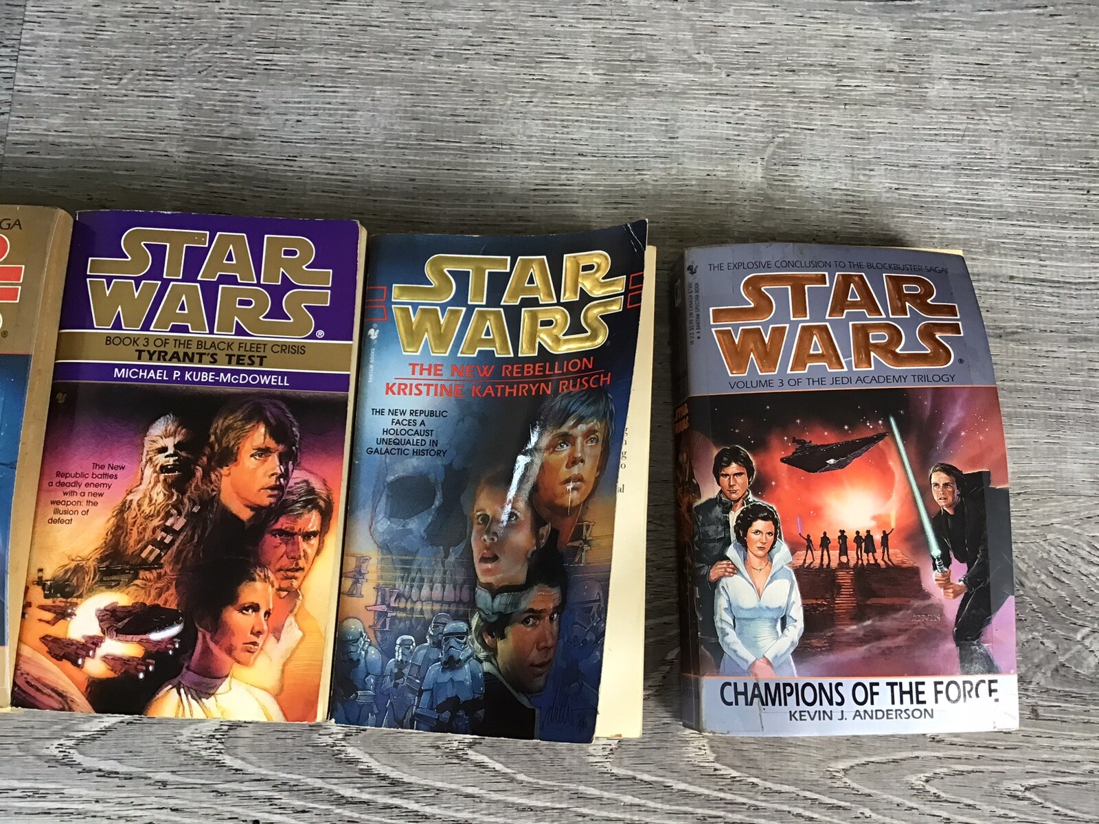 Star Wars Book Lot of 6 – I Jedi, The New Rebellion, Jedi Search Softcover Books