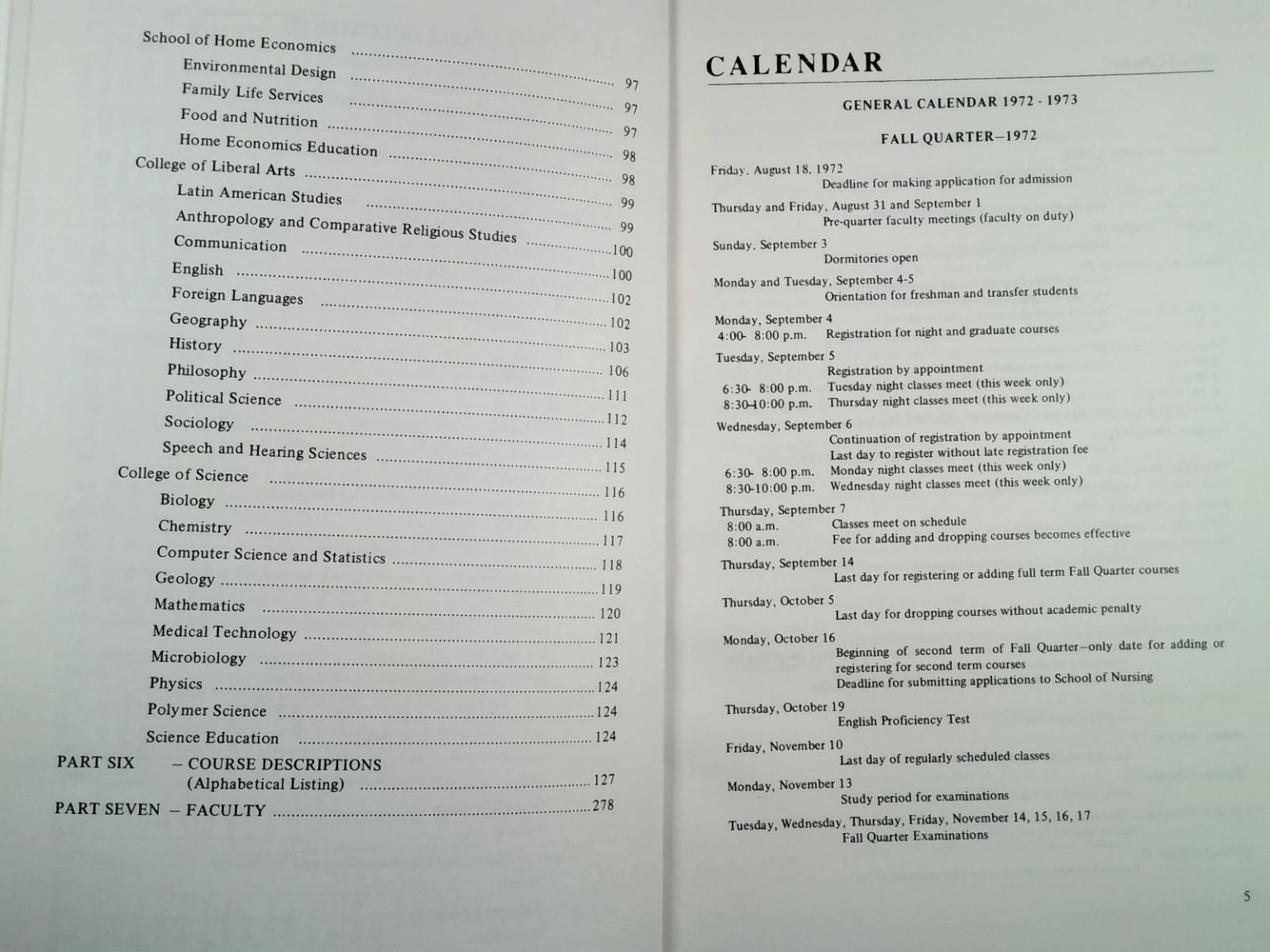 USM University of Southern Mississippi Bulletin Graduate Programs 1972-73