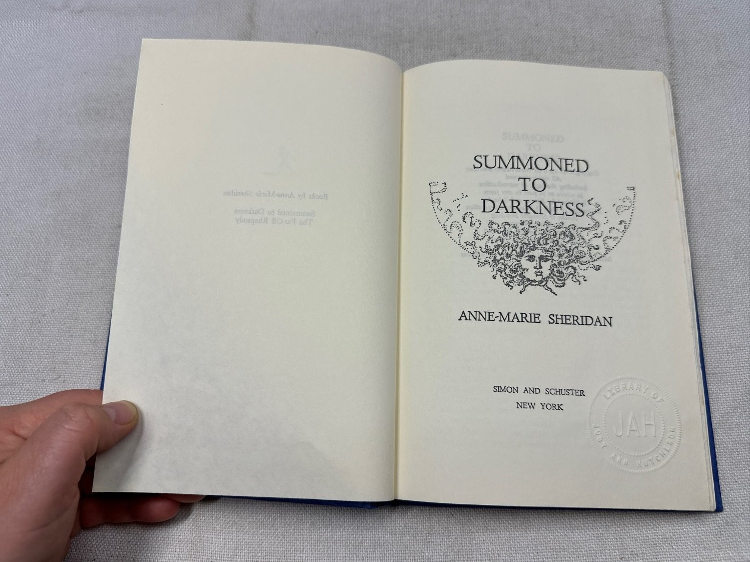 Summoned to Darkness Anne-Marie Sheridan 1978 Suspense Thriller Simon & Schuster