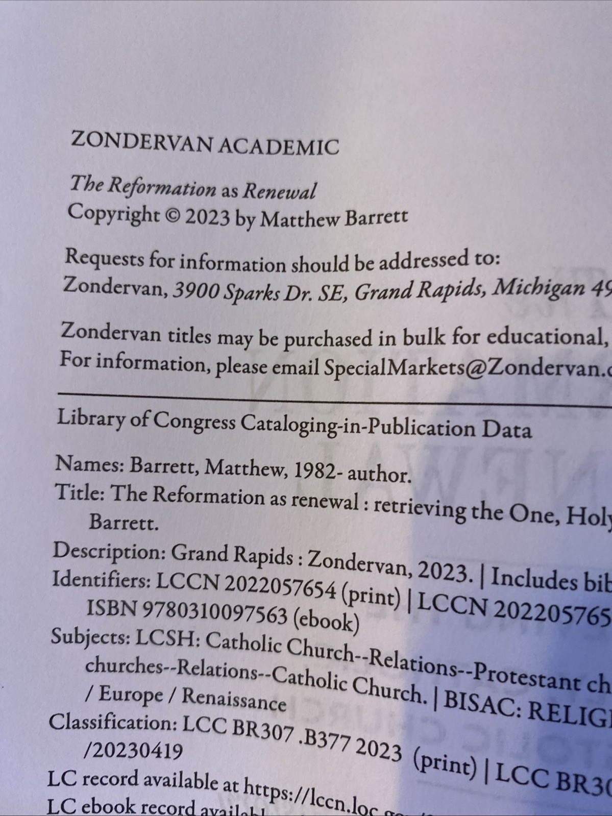 The Reformation as Renewal Retrieving The One, Holy, Catholic, And Apostolic Chu