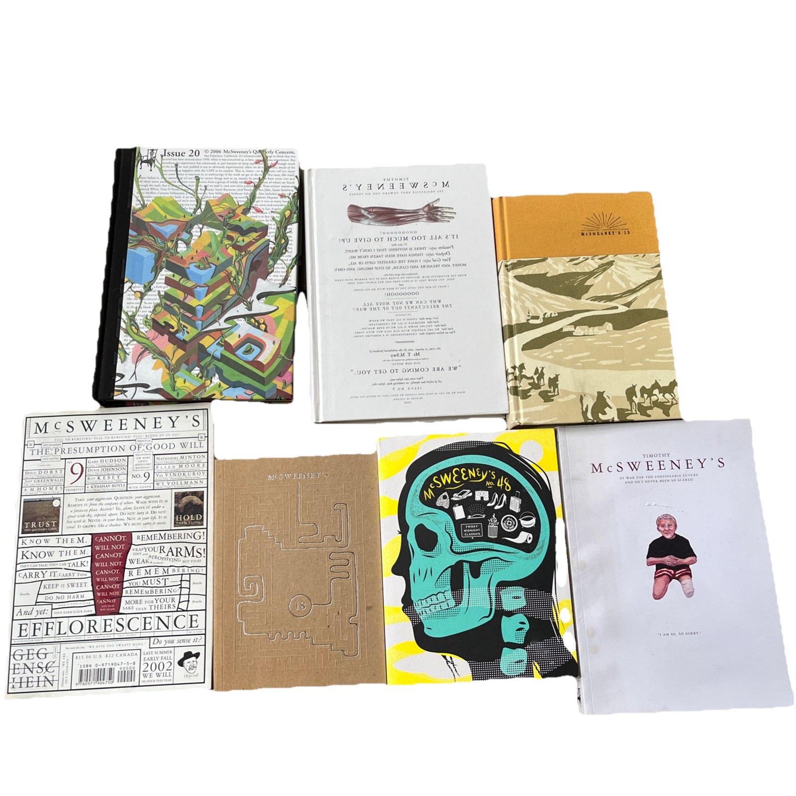 McSweeney’s Quarterly Lot of 7 Issues: HC 5, 15, 20 SC 9, 14, 18 48 Excellent
