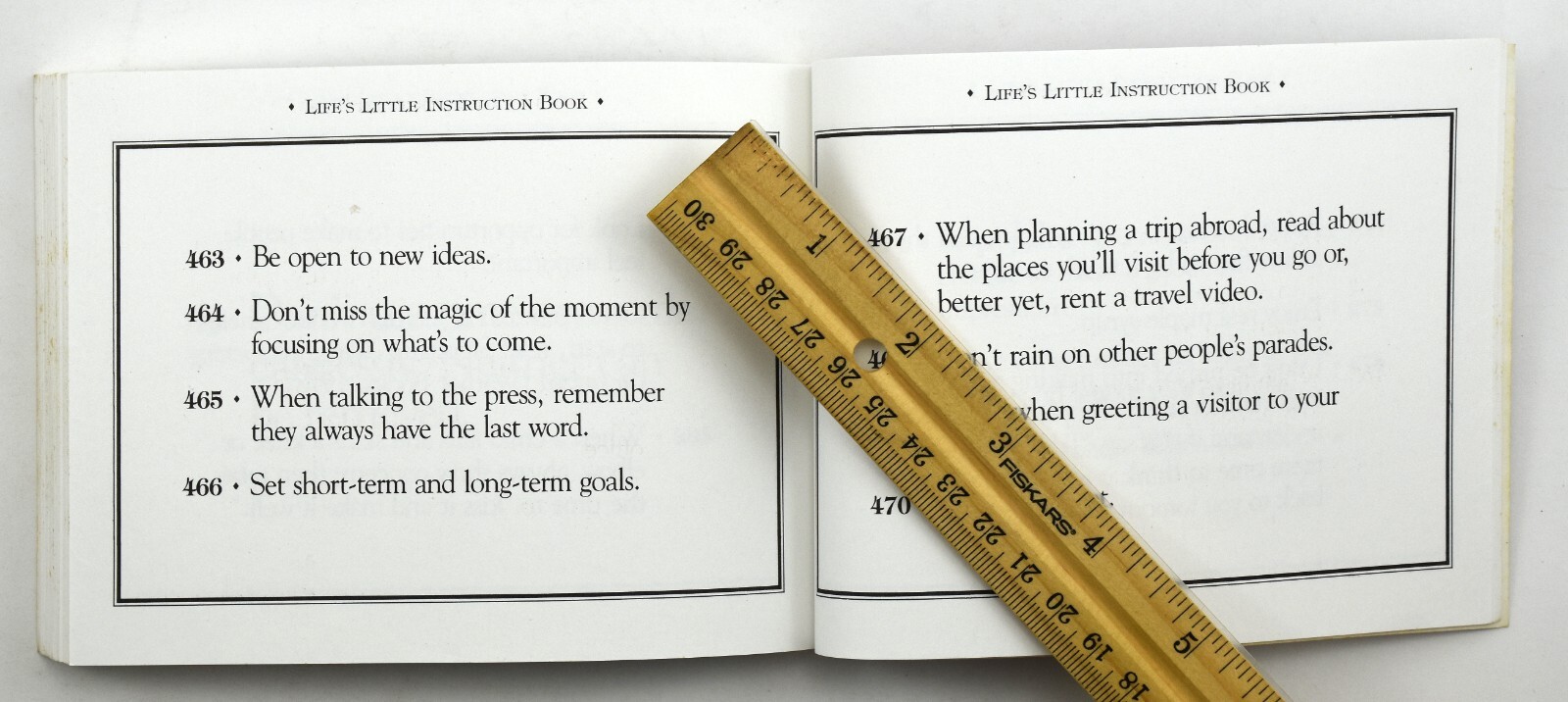 Life’s Little Instruction Book by Brown, H. Jackson PB 1991 – 511 Suggestions