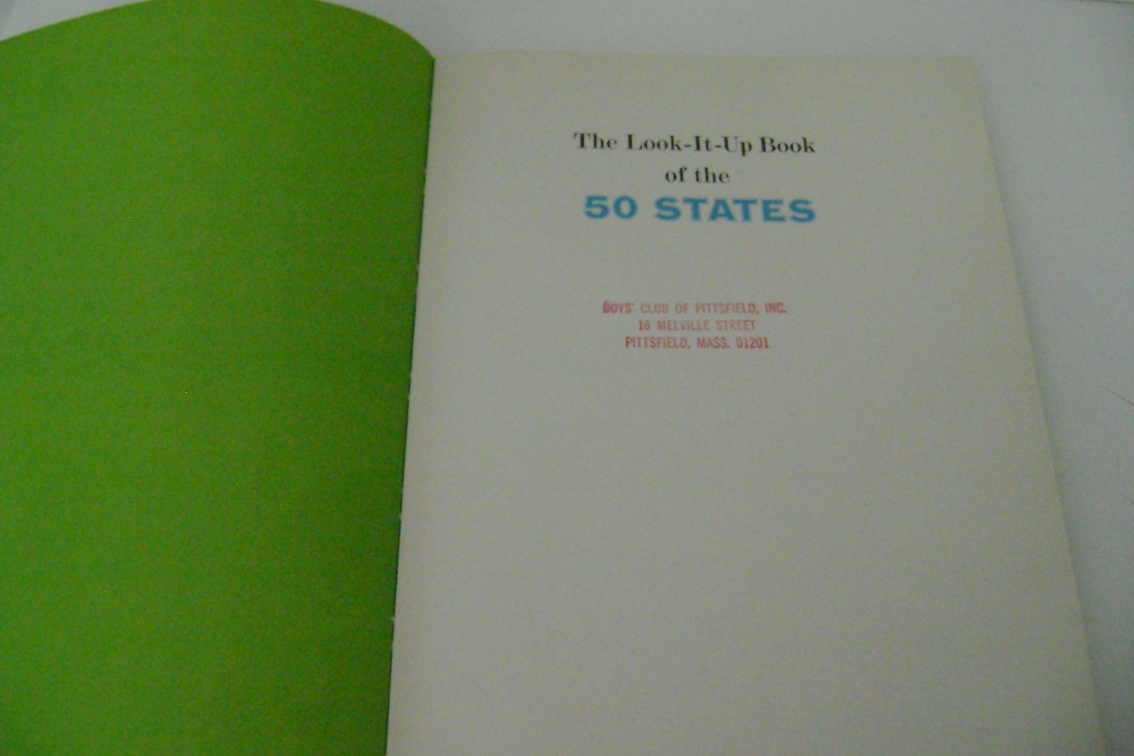 1967 The Look-It-Up Book of the 50 States, Lauber, Vintage Geography Book