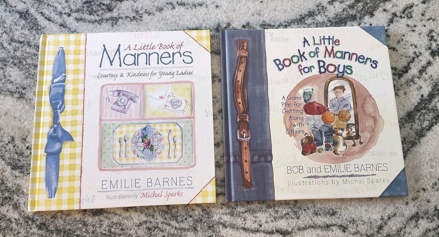 Lot of 2 A Little Book of Manners For Boys And Young Ladies by Emilie Barnes