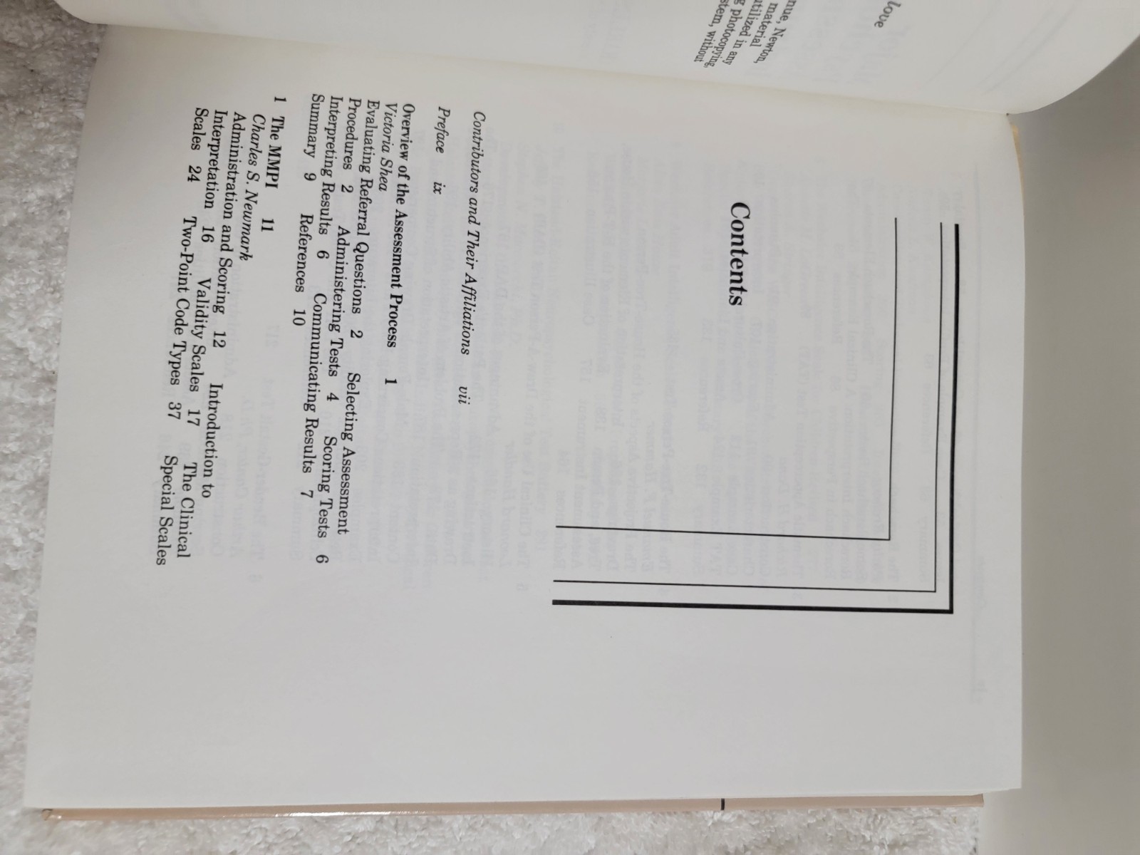 Major Psychological Assessment Instruments Hardcover Charles S. N