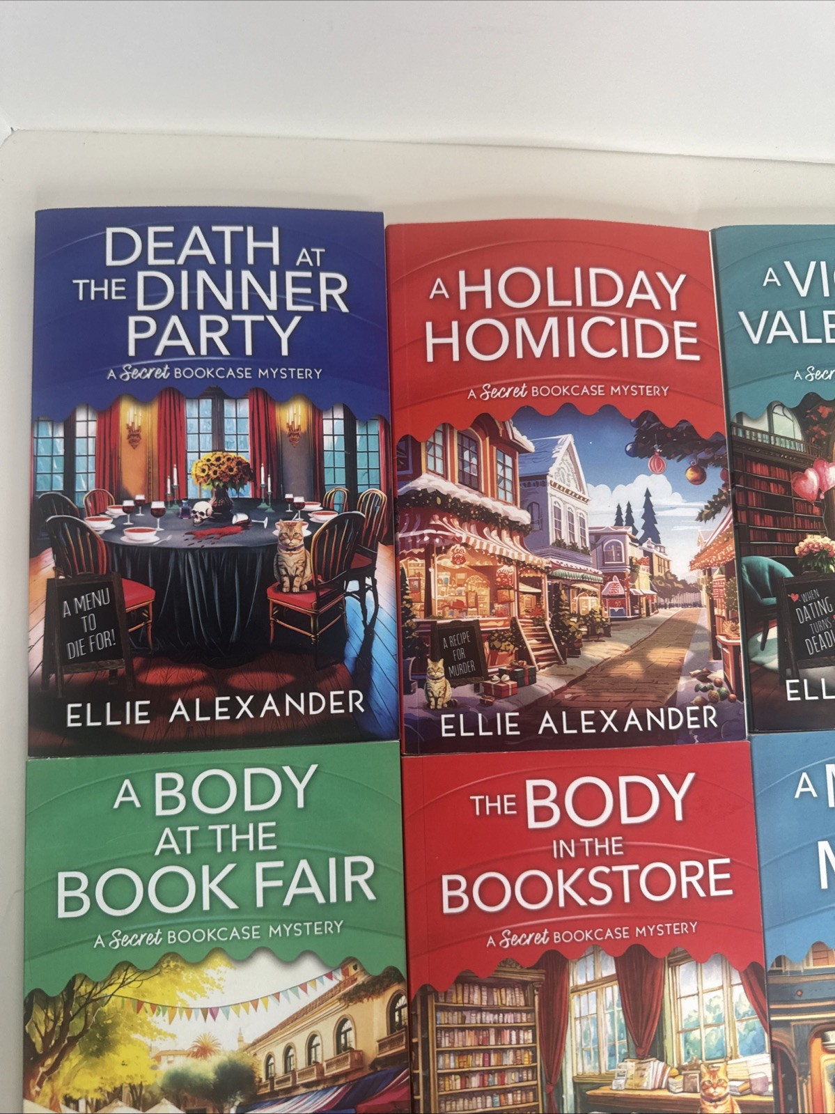 Lot of 6 Ellie Alexander SECRET BOOKCASE MYSTERY Book Lot Paperback Rare