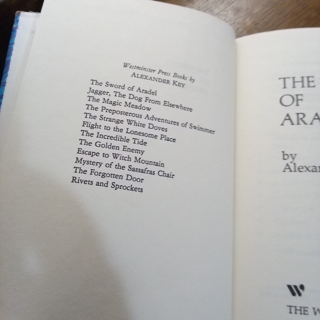 THE SWORD OF ARADEL By Alexander Key – Hardcover 1977 Westminster Press