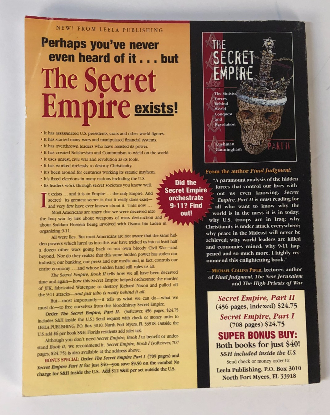 Debunking 9-11 100 Unanswered Questions Sept. 11 American Free Press Paperback