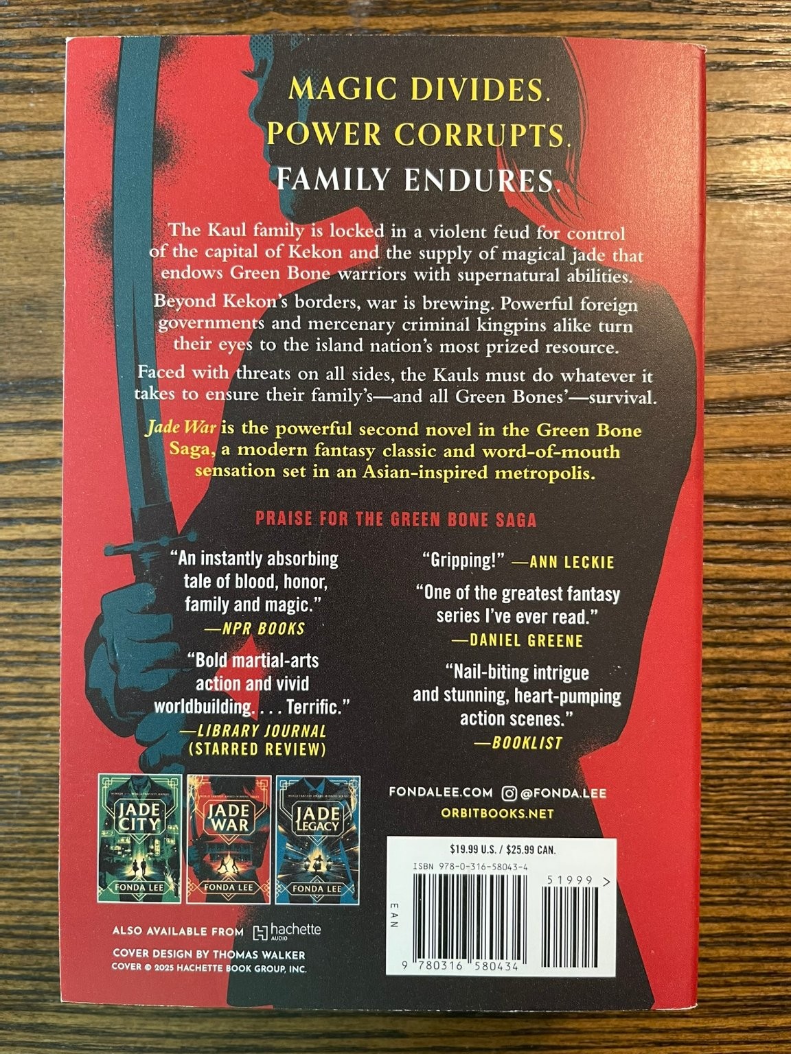 Jade War Fonda Lee 2023 Green Bone Saga Fantasy Hachette Book Group :VG
