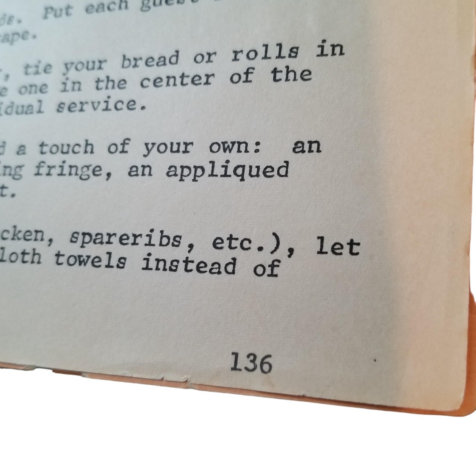 Vintage Cook Book Hand Typed Recipe Scrapbook Hand tied Binding 136 Pages Meals