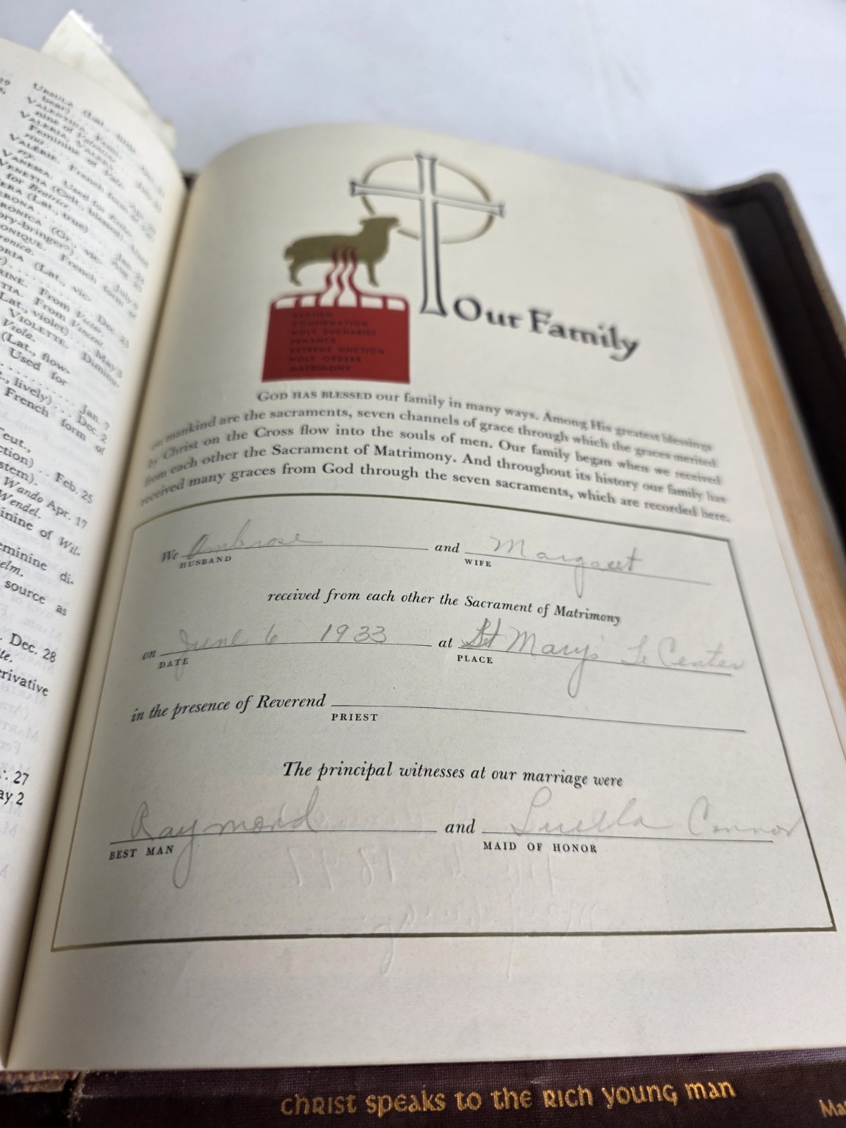 HOLY BIBLE 1958 Catholic Press HOLY ANGELS DELUXE EDITION Illustrated
