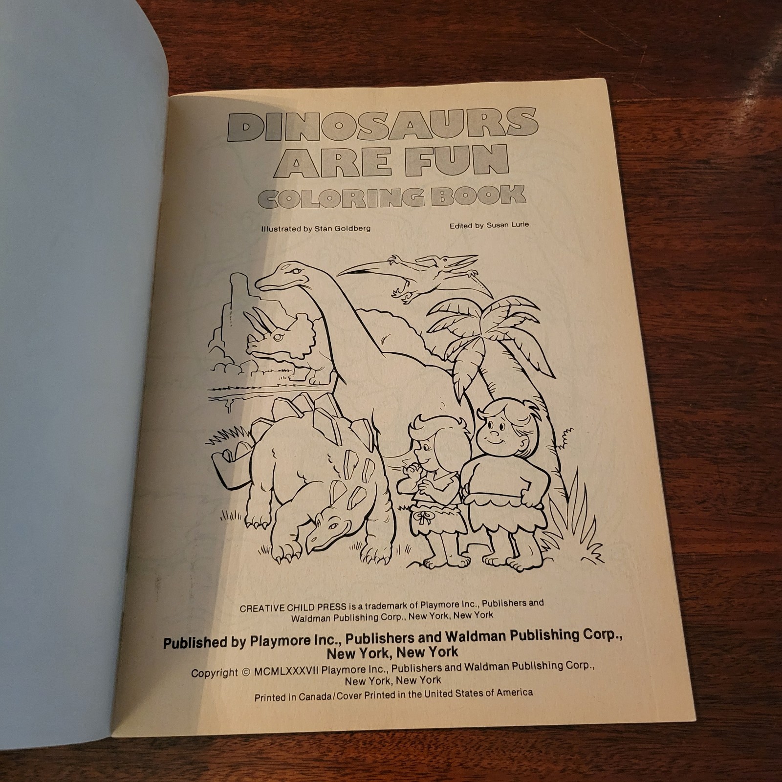 Dinosaurs Are Fun Vintage Coloring Book NEW