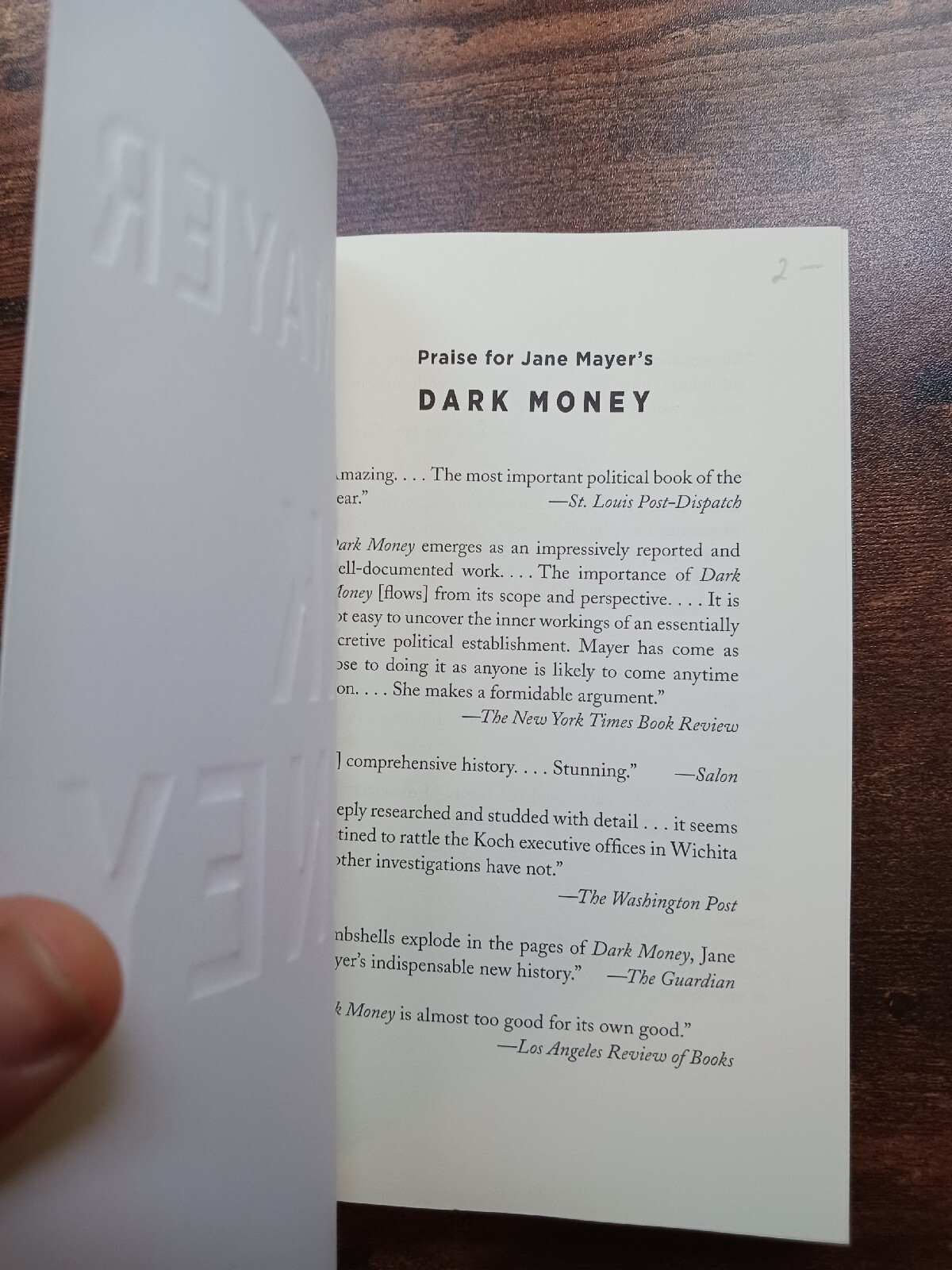 Dark Money, Jane Mayer