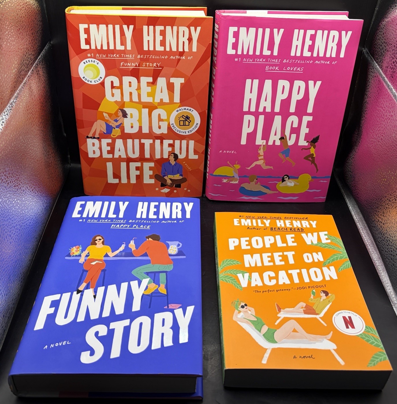 Lot of 4 Emily Henry Books Contemporary Romance Bundle 3 Hardcover 1 Paperback