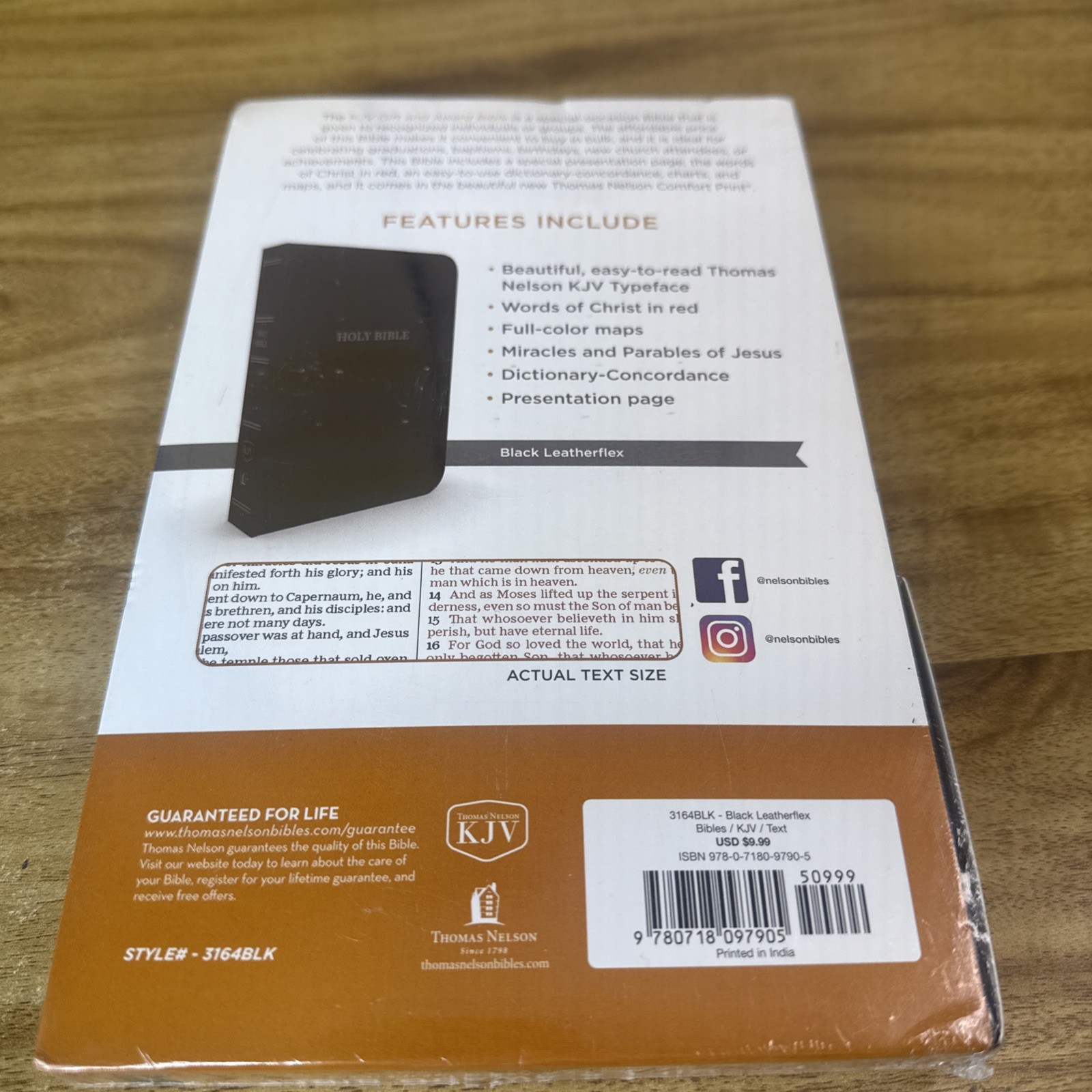 KJV Gift and Award Bible Imitation Leather Black Leatherette New Sealed