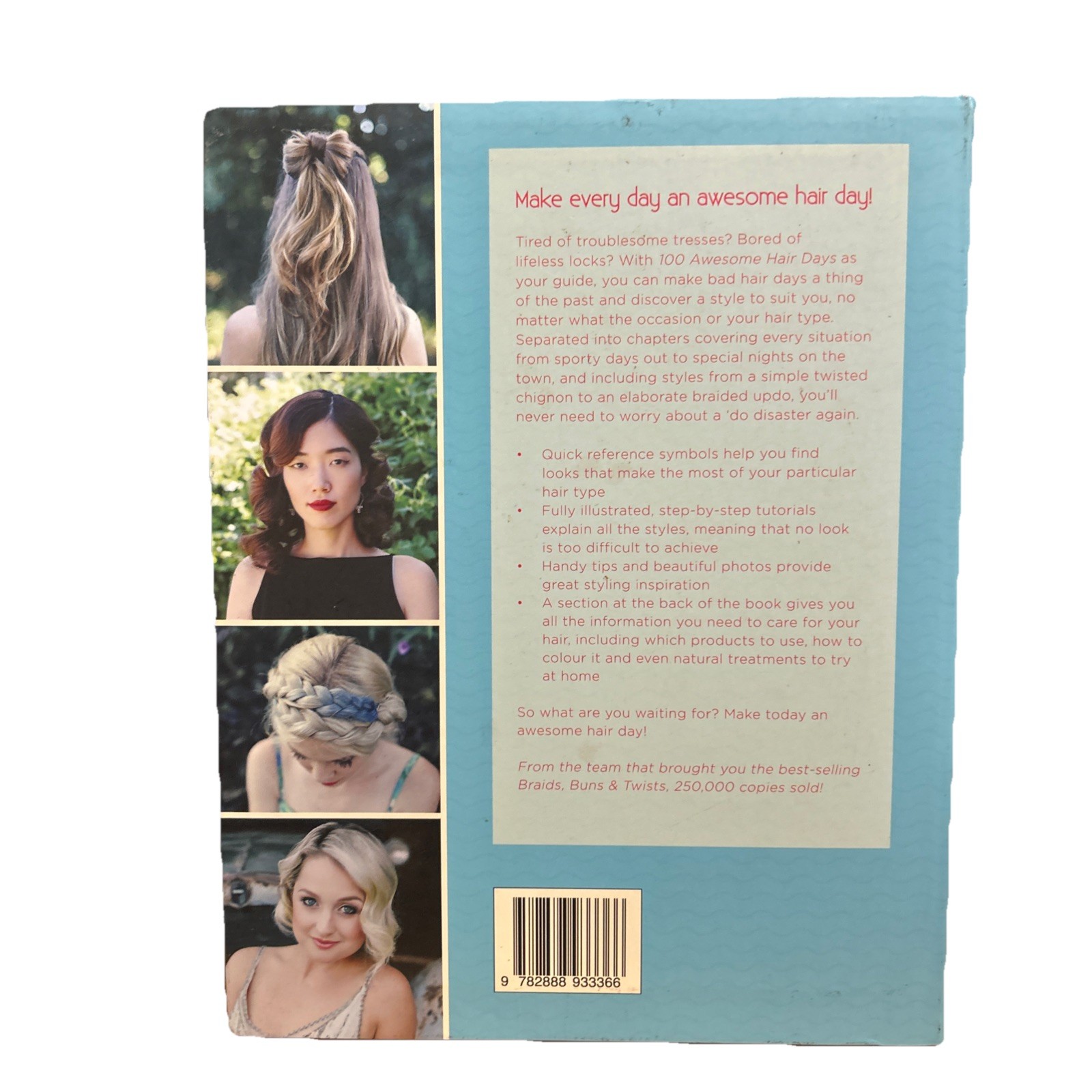 100 Awesome Hair Days by Jenny Strebe (Paperback 2015) K68g4