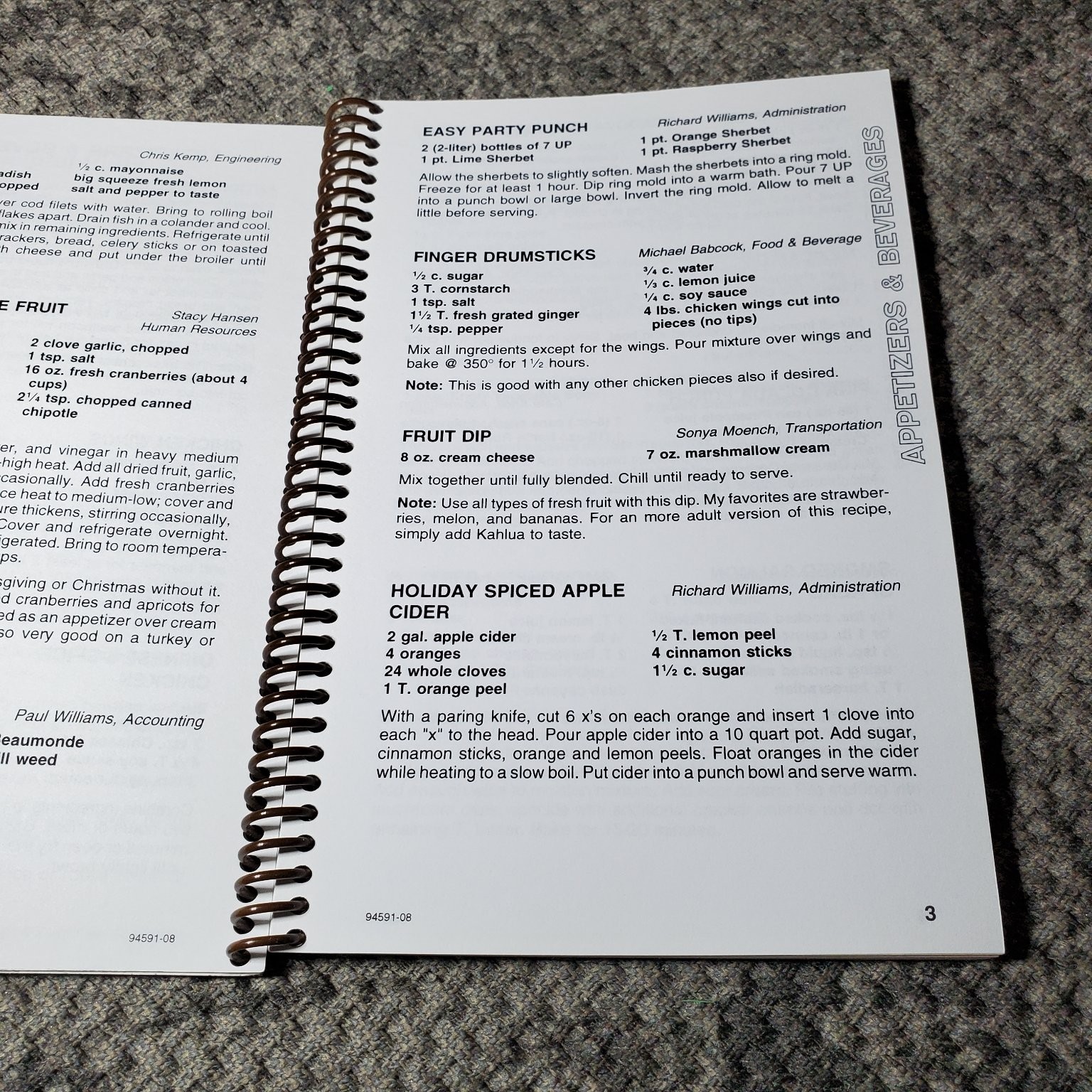 Cooking for a Cure 2008 Charity Cookbook Morris Press Recipes Spiral-bound
