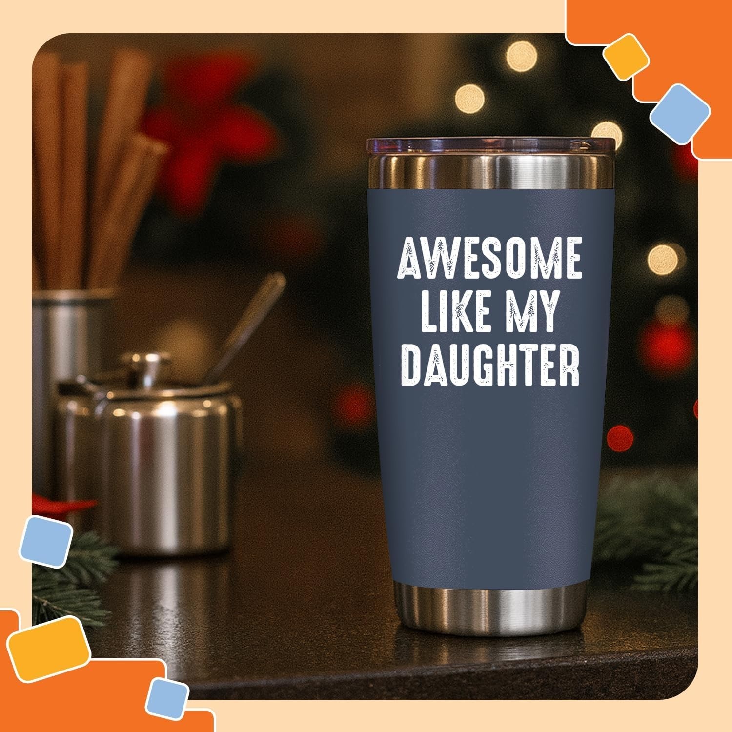 Limited Edition Navy Tumbler for Dad – 20 oz Gifting Essential from Daughter