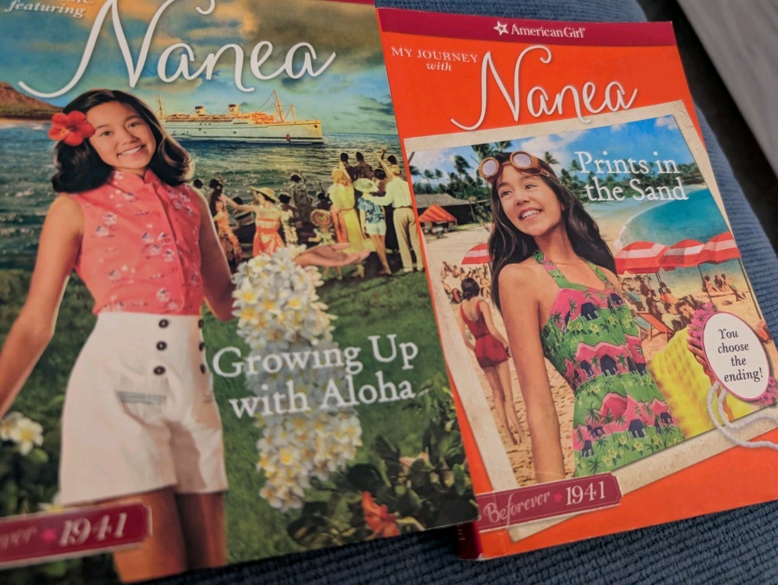 american girl nanea Books Lot Of 3 Prints In The Sand , Growing Up With Aloha ,