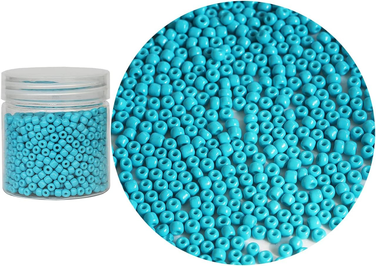 4Mm Turquo Blue Color Glass Seed Beads about 1400Pcs in Box 6/0 Glass Craft Seed