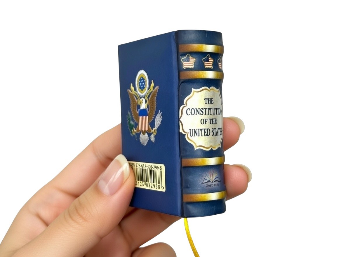 The Constitution of the United States mini book 2.50″ H in English and Spanish