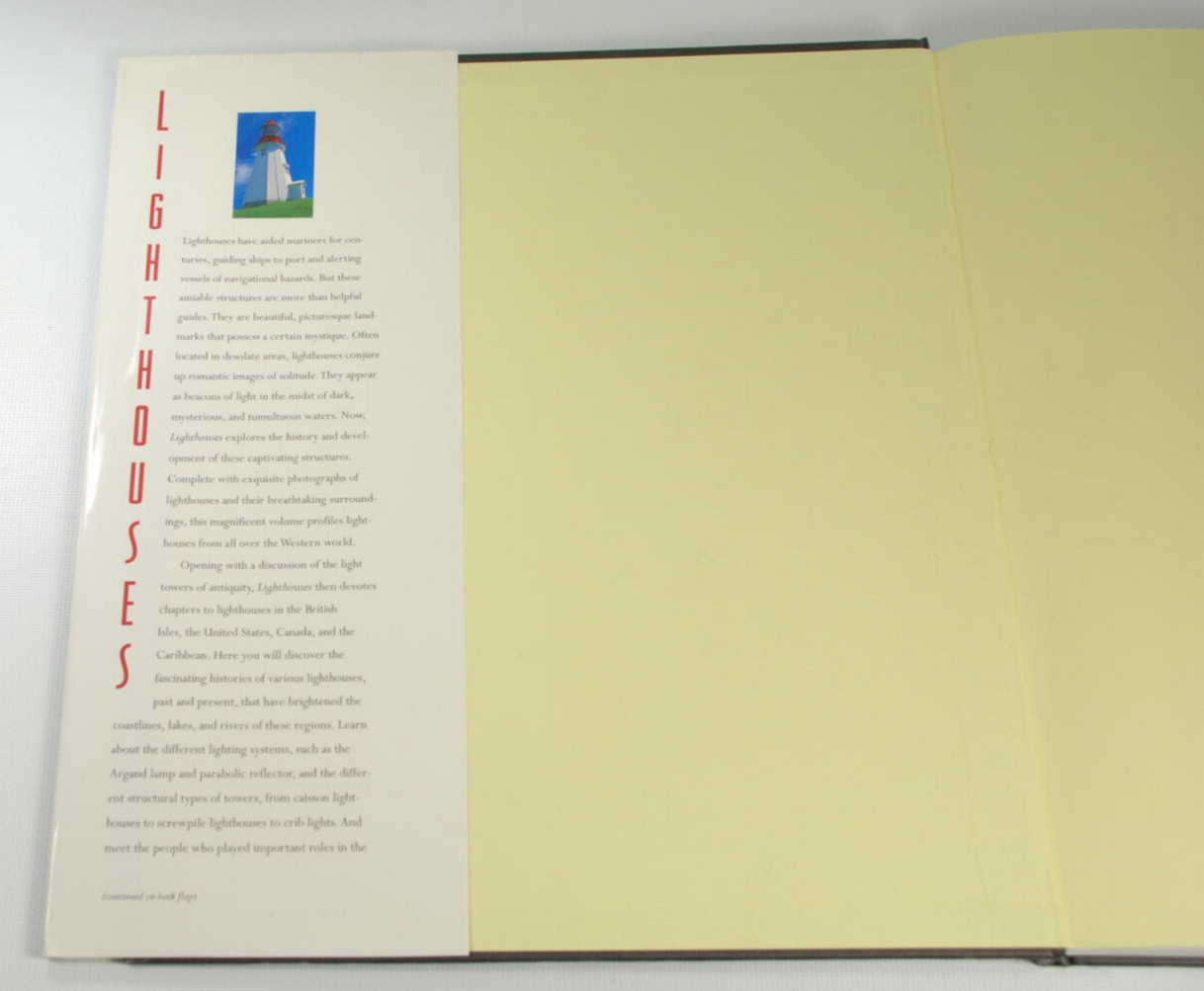 Lighthouses LARGE 12.5 x 11 in HARDCOVER by F. Ross Holland – 1995 Metro Books