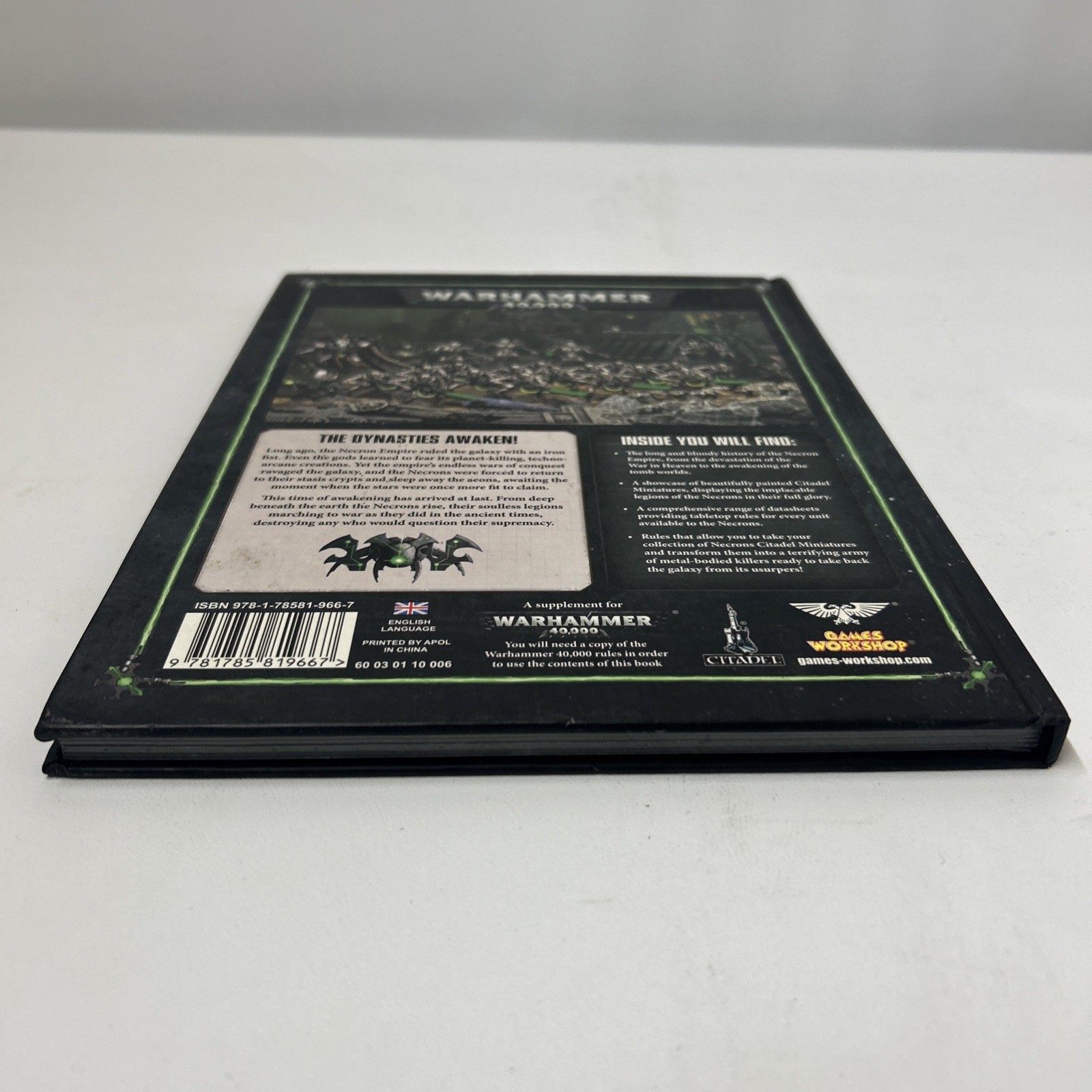 Warhammer 40K Codex NECRONS Games Workshop 7th Edition 2018