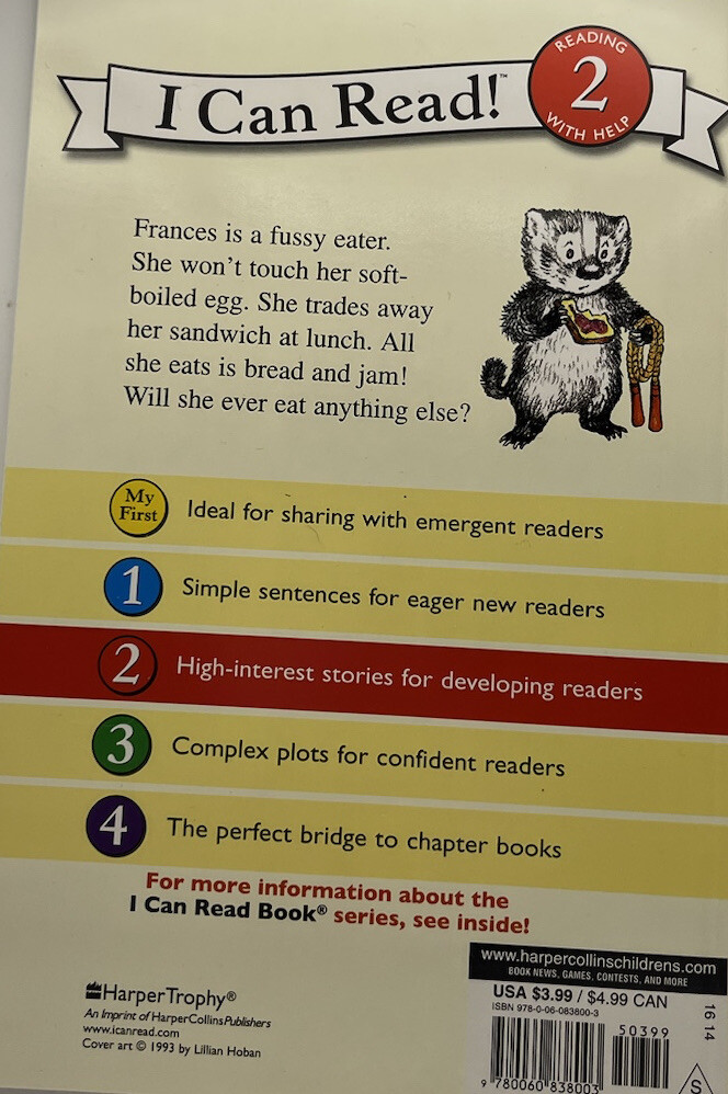 I Can Read Level 2 Ser.: Bread and Jam for Frances by Russell Hoban (2008, Trade