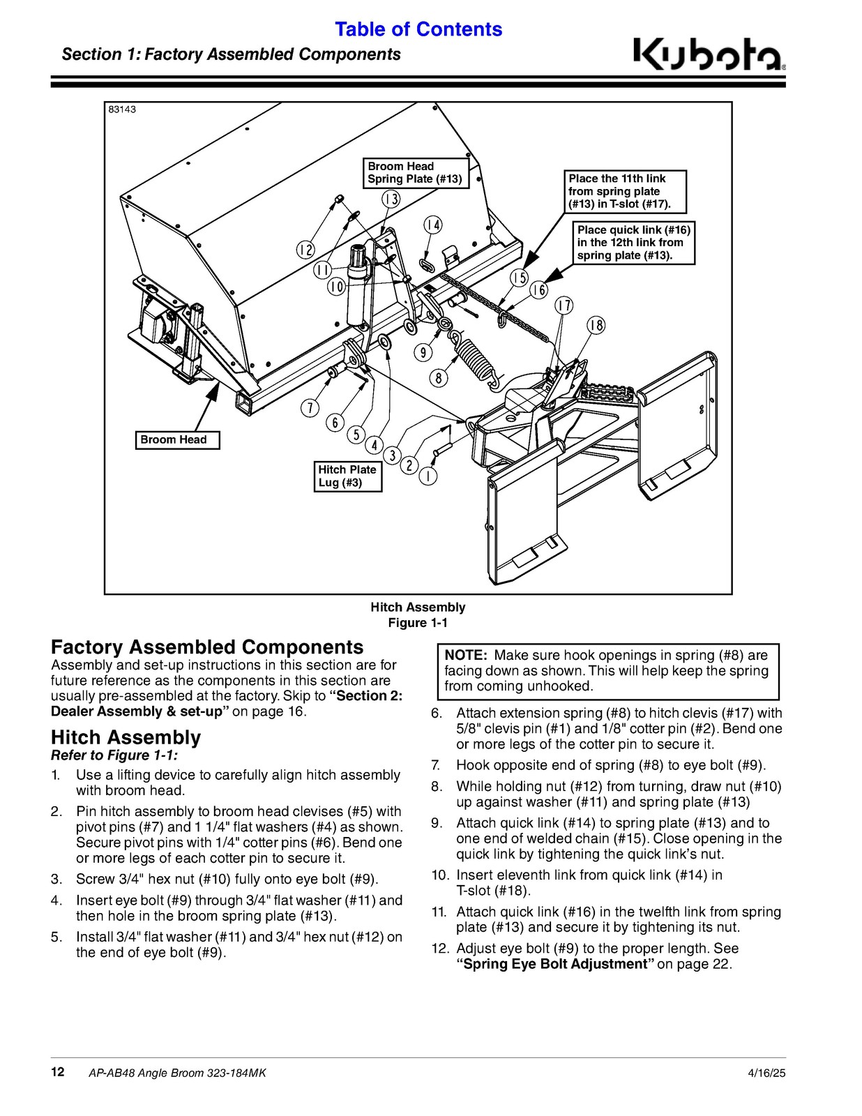LAND PRIDE AB48 Angle Broom Operators Manual – STEEL WIRE BOUND – TOUGH COVERS