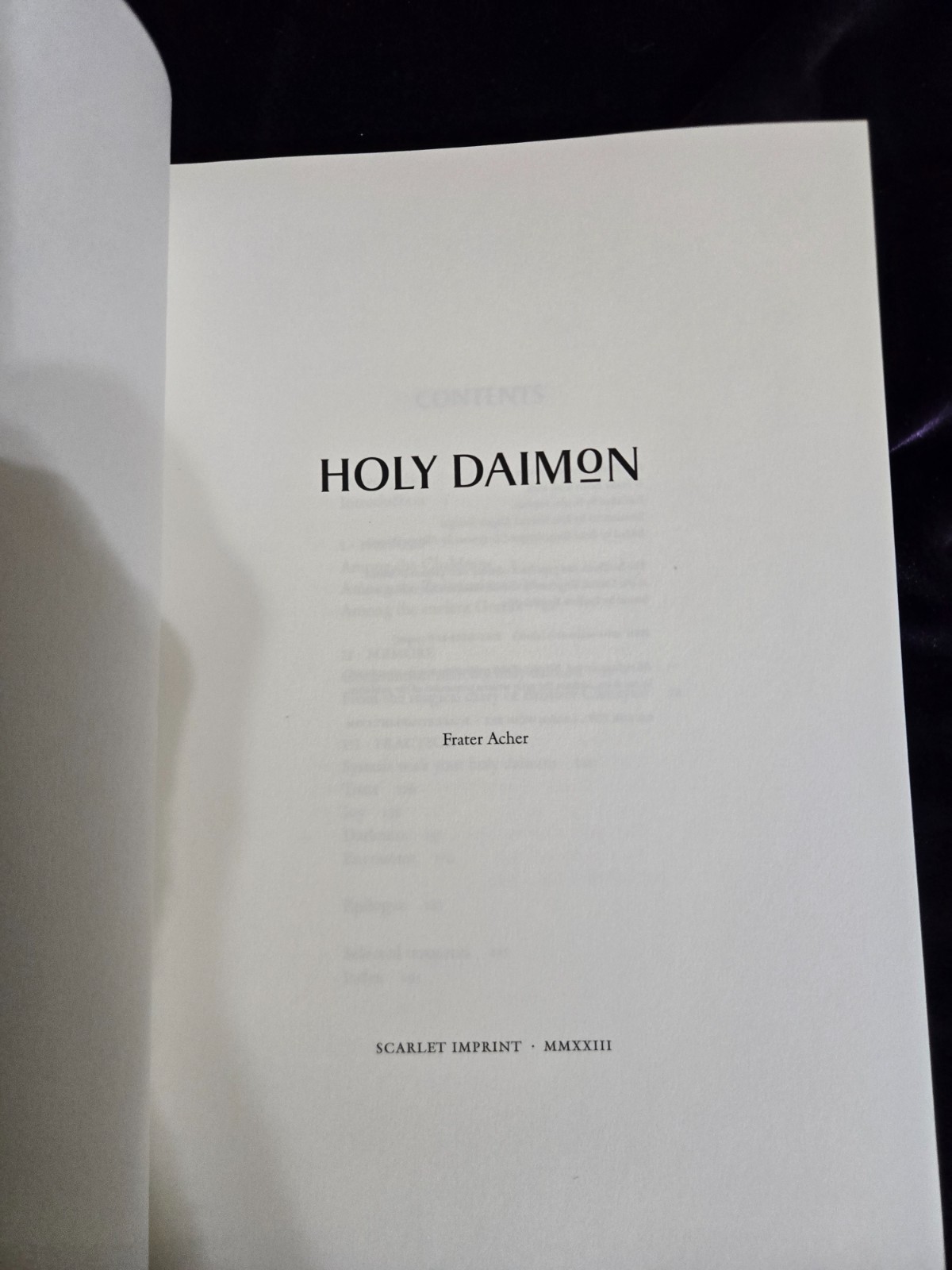 Holy Daimon Frater Acher Scarlet imprint- NEW