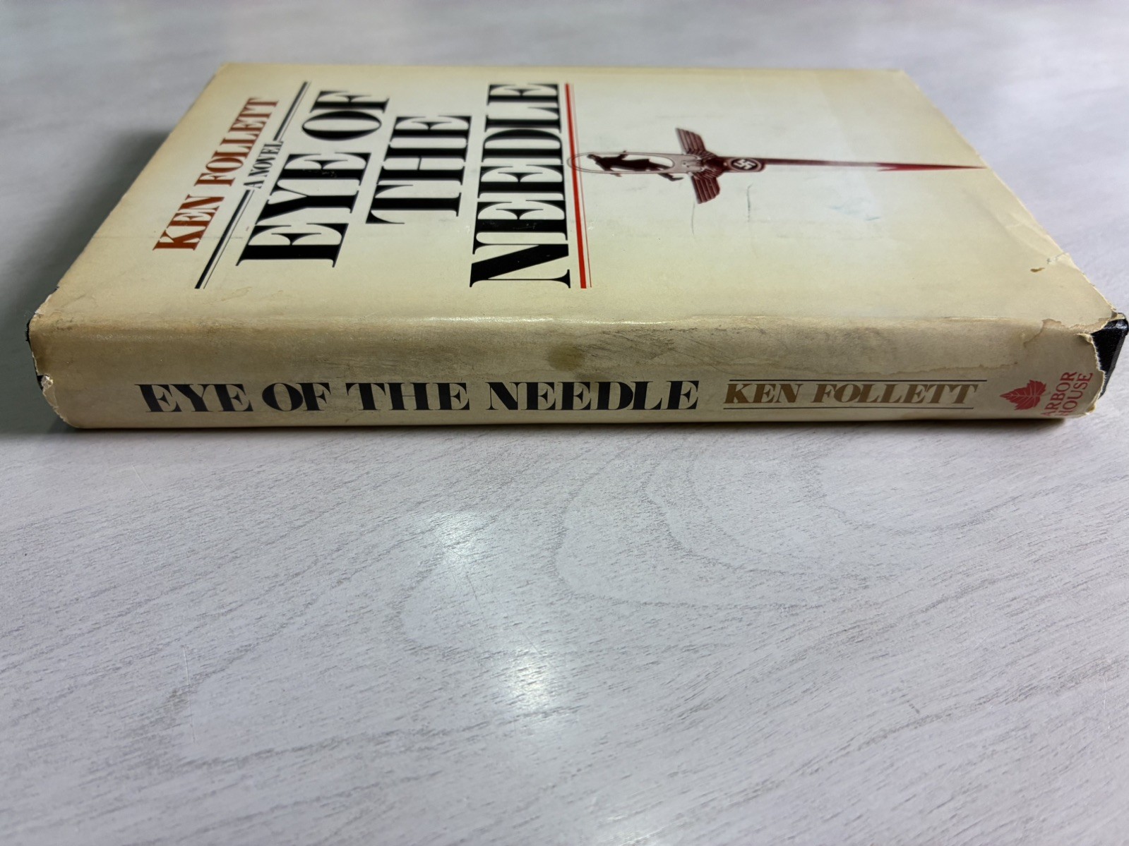 Eye of the Needle (1978) Ken Follett – G++ BCE HC/DJ Spy Thriller – Arbor House