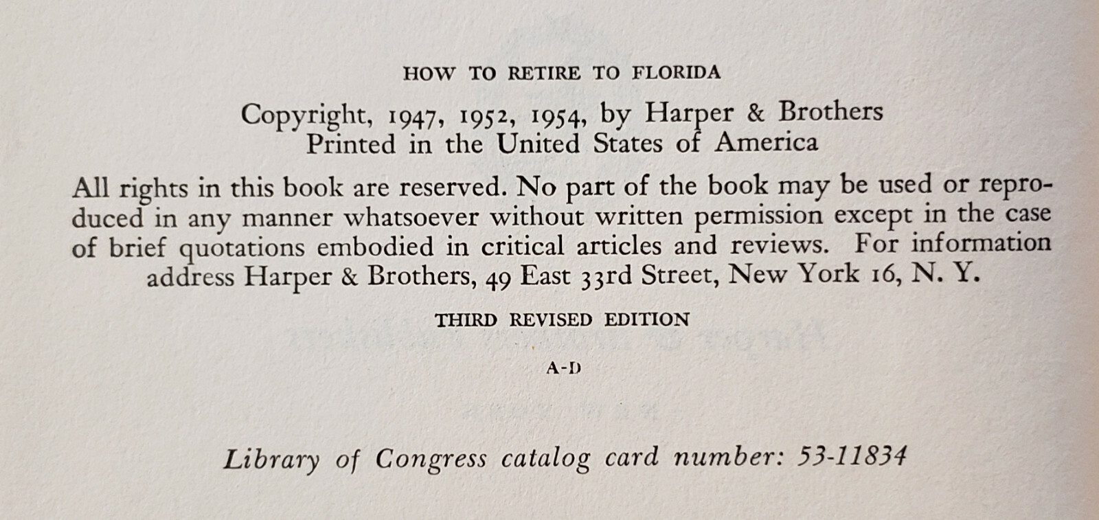 How To Retire To Florida By George & Jane Dusenbury – 1954 Hardcover 252 Pages
