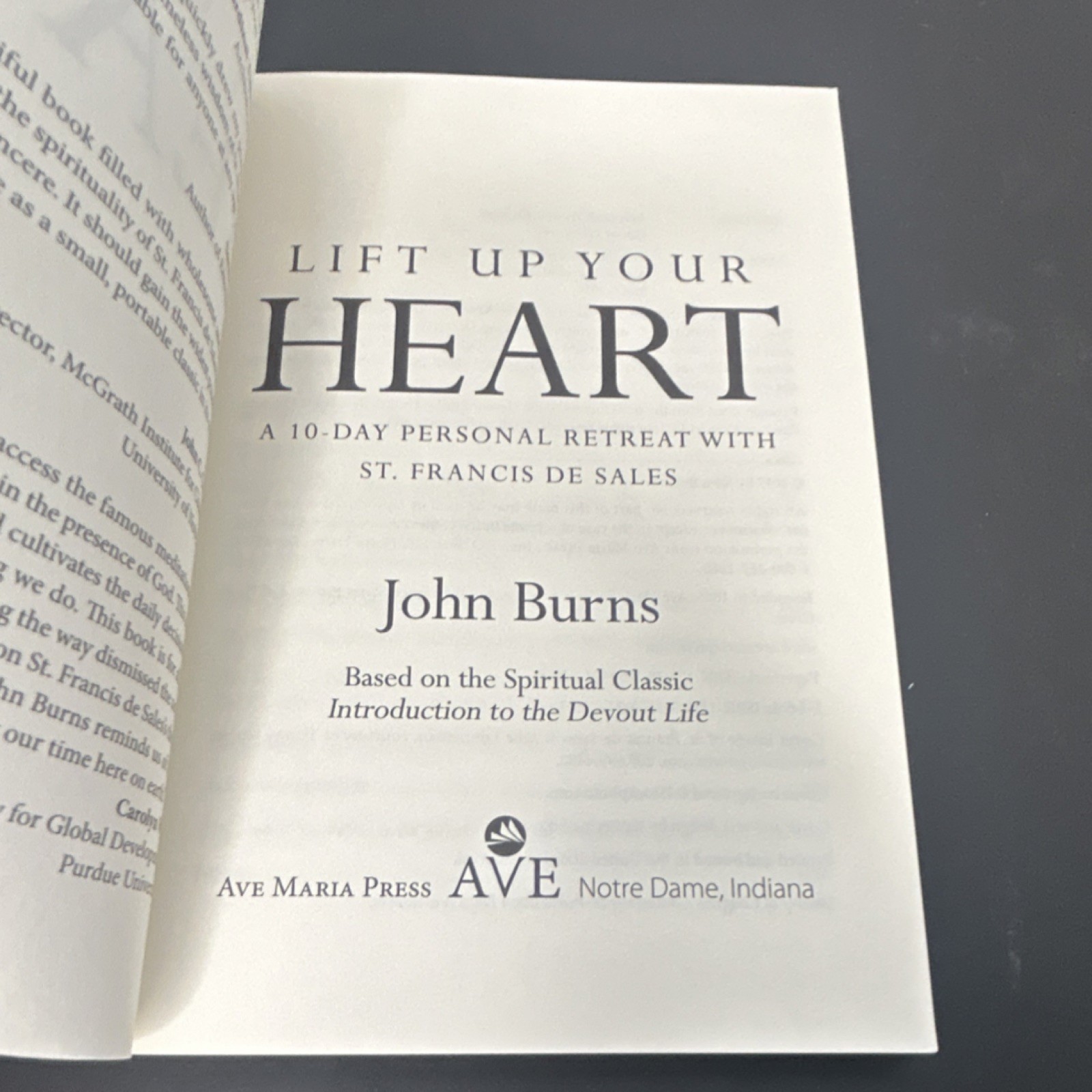 Ave Maria Press Lift Up Your Heart 10-Day Retreat St. Francis de Sales PB 2017