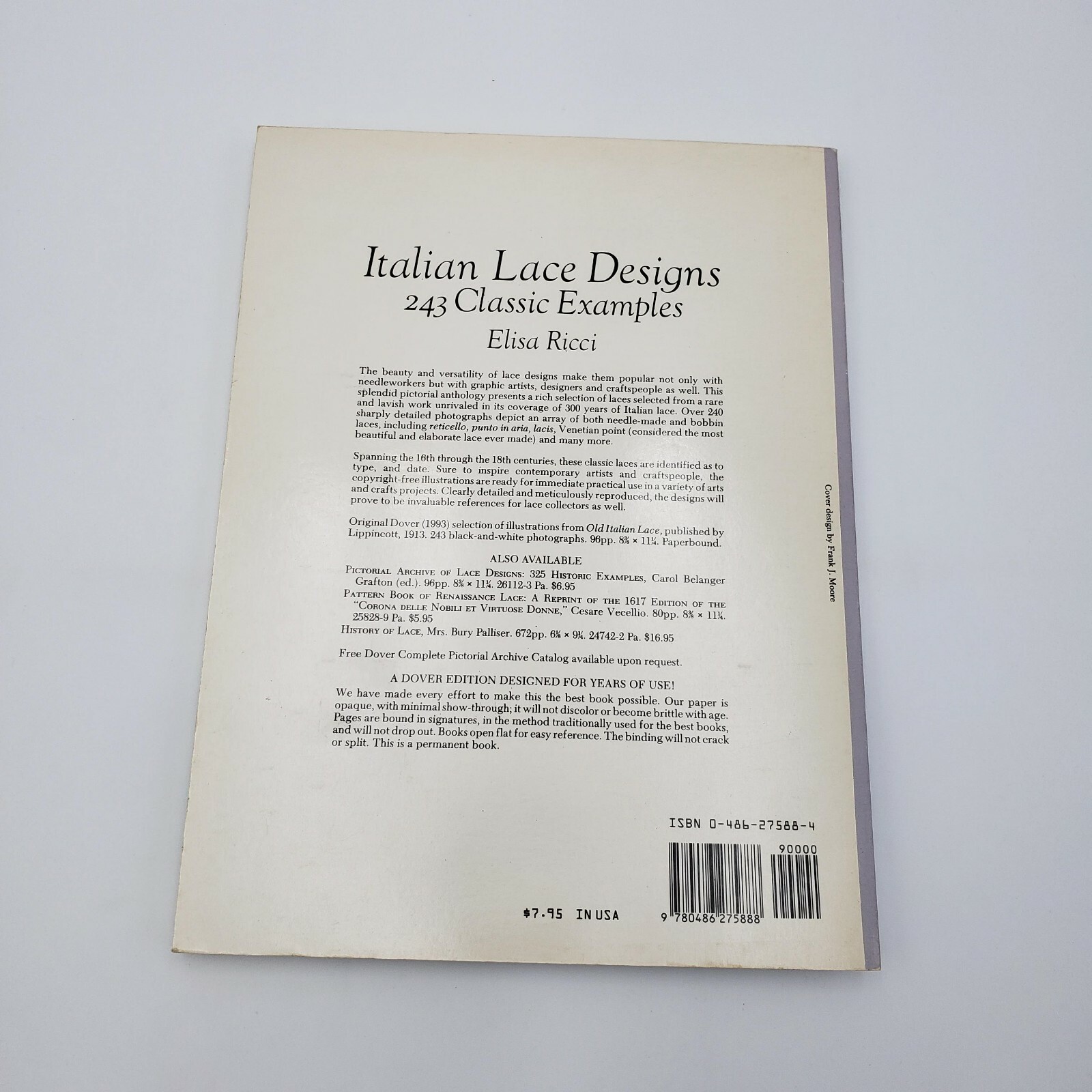 Pictorial Archive Ser.: Italian Lace Designs : 243 Classic Examples by E. Ricci