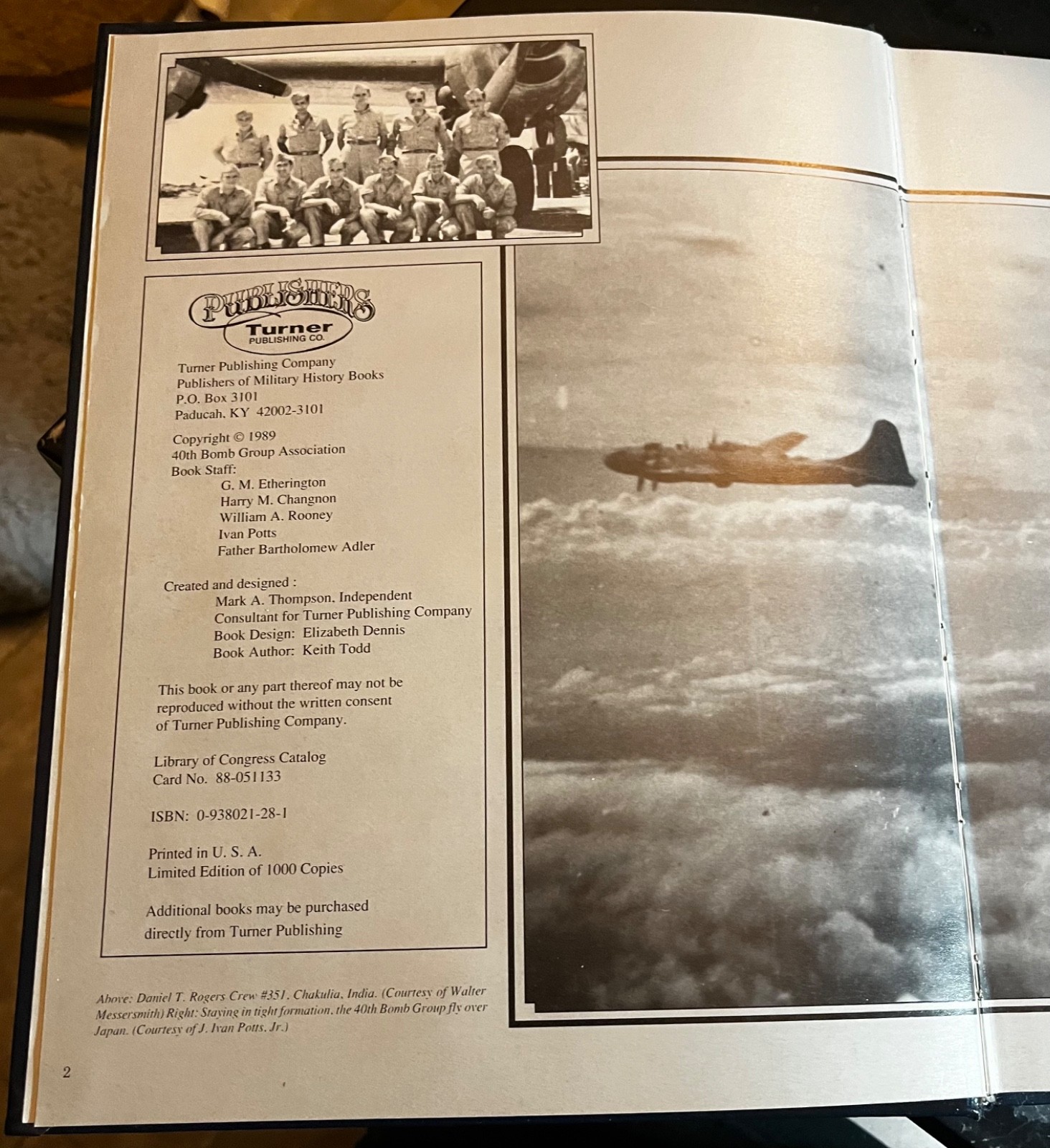 40TH BOMBARDMENT GROUP(VH) B-29 UNIT HISTORY By Turner Publishing RARE OOP
