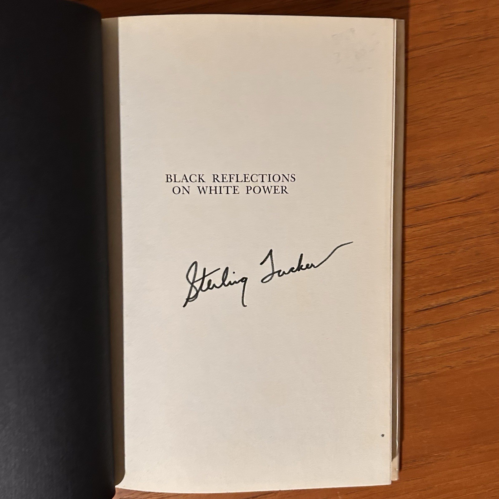 BLACK REFLECTIONS ON WHITE POWER Sterling Tucker SIGNED 1st HCDJ 1969 VGC