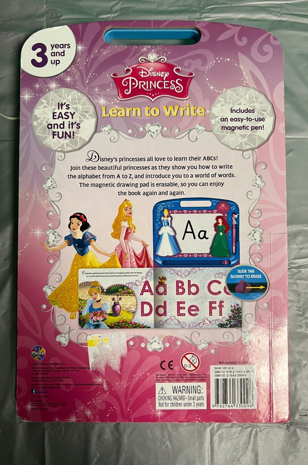 Barbie & Disney Princes lot of learn to write, NEW micro figures & board book/CD