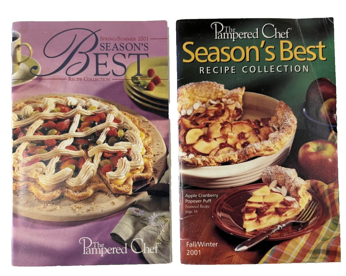 Pampered Chef Season’s Best Recipe Collection Books Lot 17 1995 2000-2008 2013