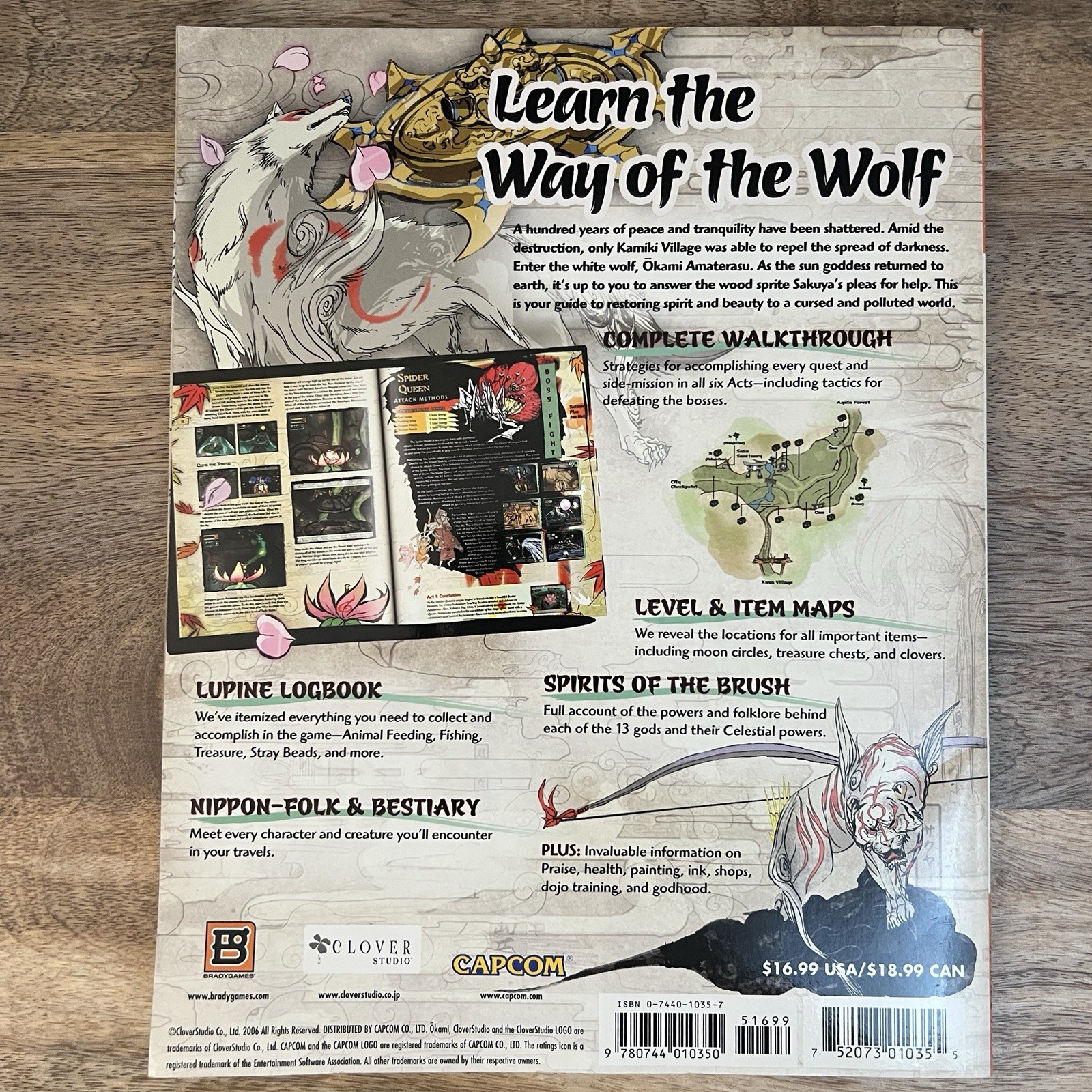 Okami Official Strategy Guide Nintendo Wii Doug Walsh BradyGames 2008