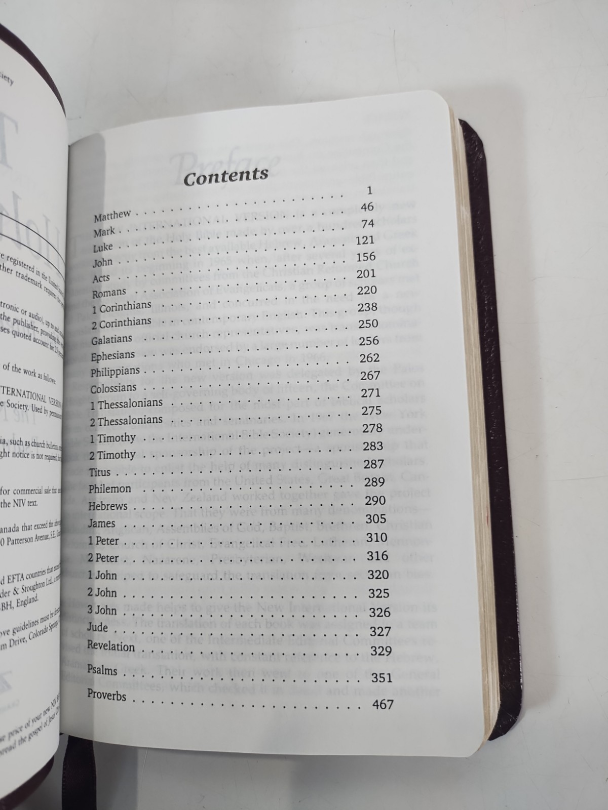 NIV New Testament Psalms Proverbs Bonded Leather Burgundy English Pocket Bible