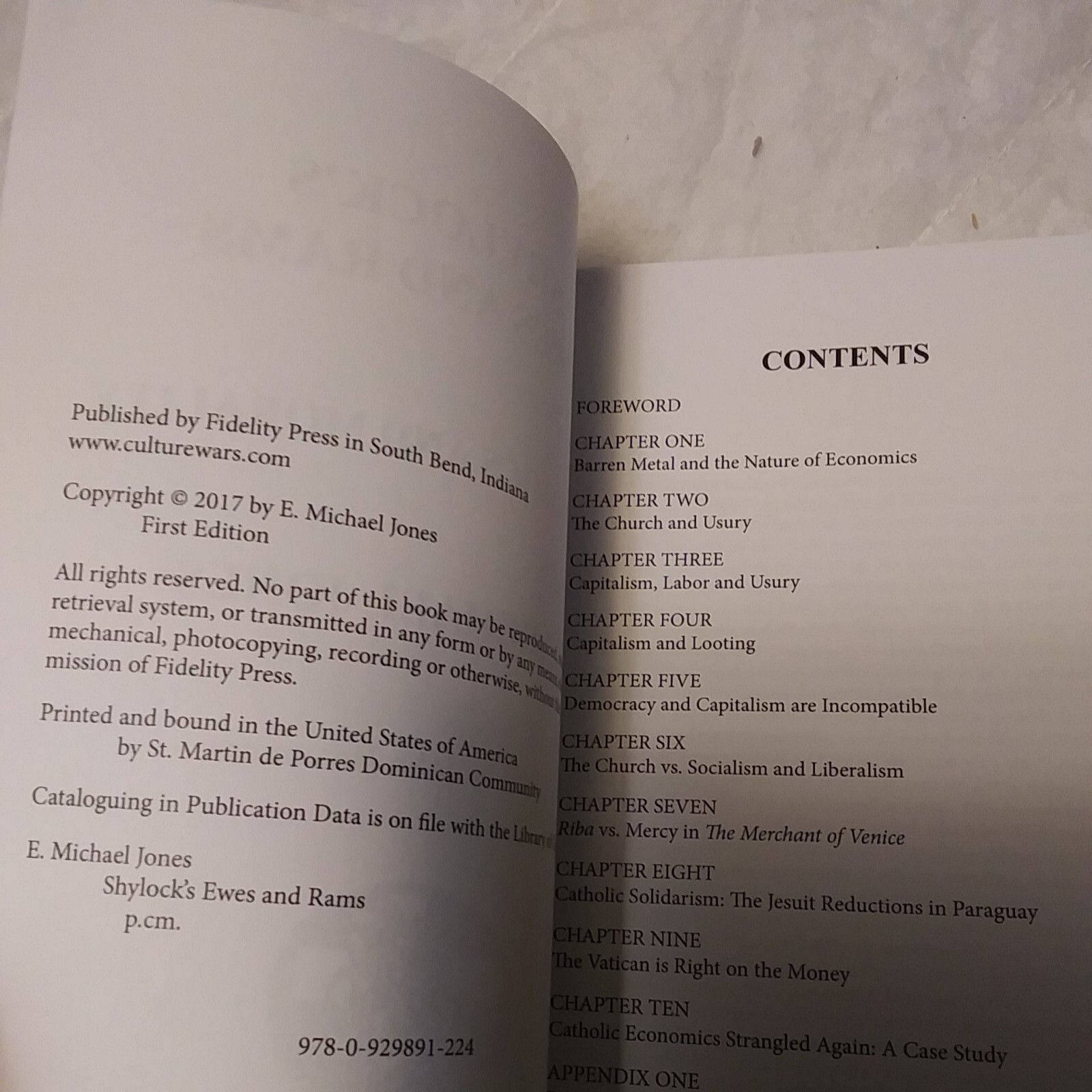 Shylock’s Ewes and Rams: Economics and Morality by E. Michael Jones PB