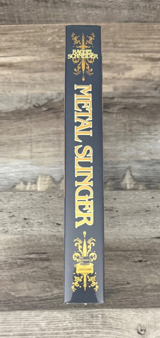 SIGNED Bookish Box METAL SLINGER Rachel Schneider SPRAYED EDGES