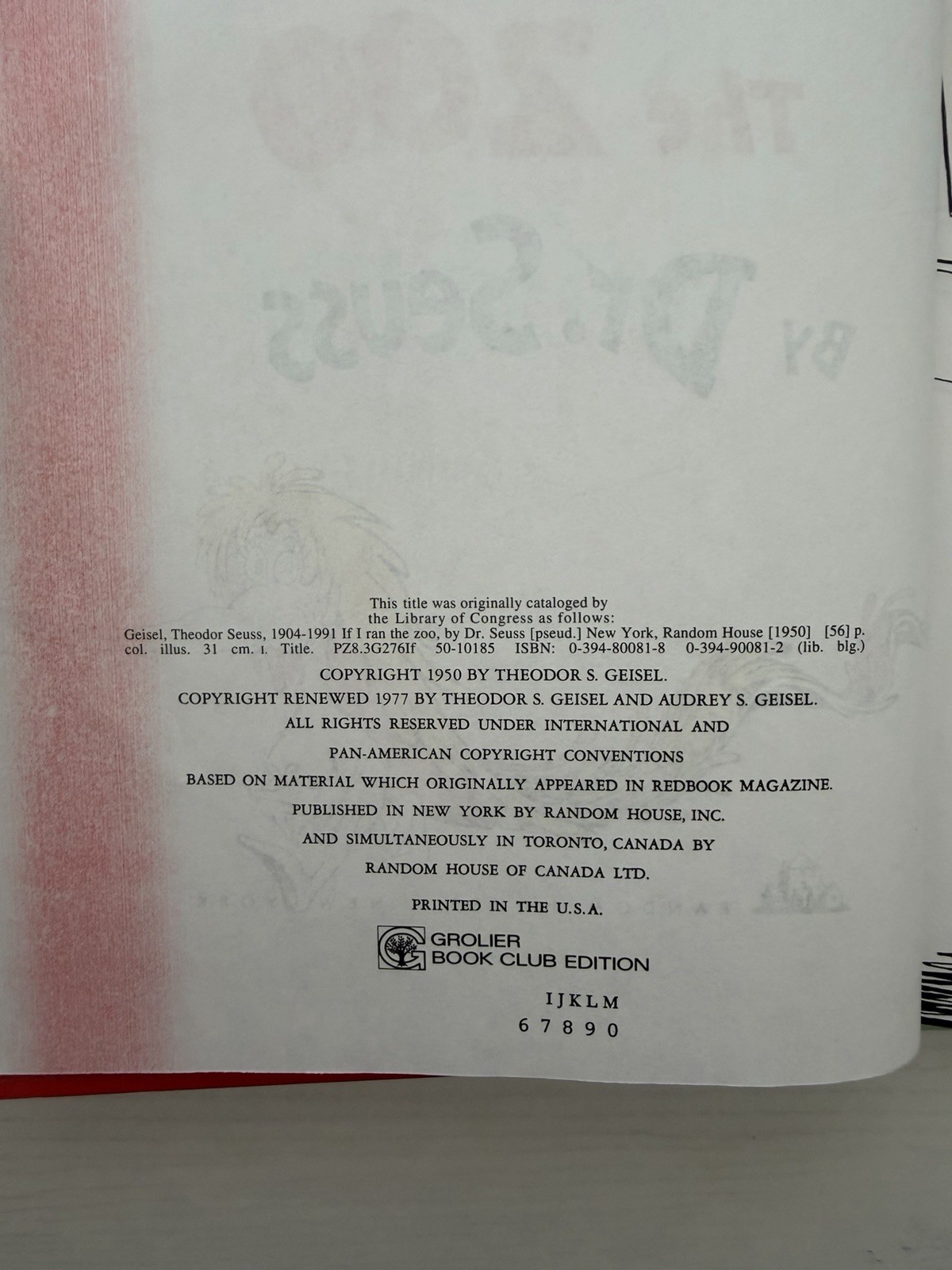 If I Ran the Zoo Dr. Suess Vintage 1978 Banned OOP Out Of Print