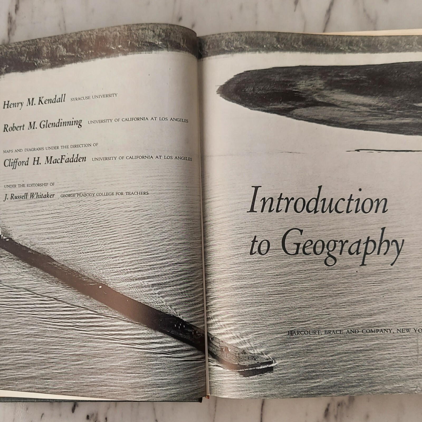 Introduction To Geography, 1951, Harcourt Brace and Co, HC, Vintage Textbook