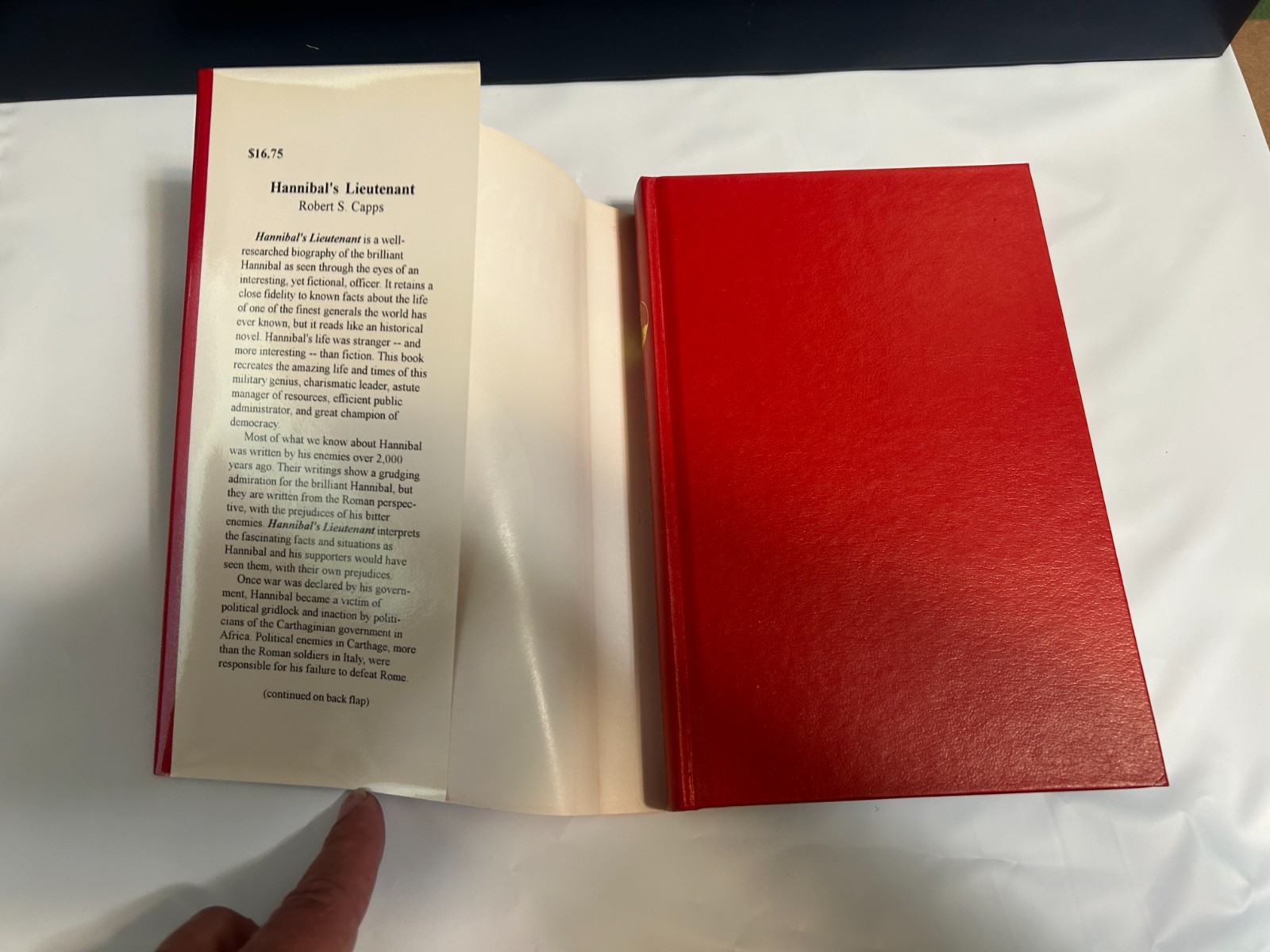 Hannibal’s Lieutenant A Unique Biography of Hannibal Capps HC DJ Rome Punic War